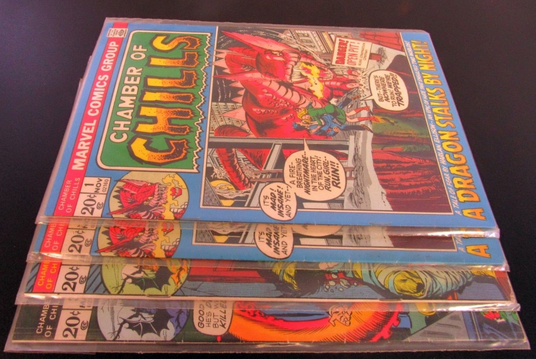 Chamber of Chills #1(x2),2,3 1972-73 Raw Lot