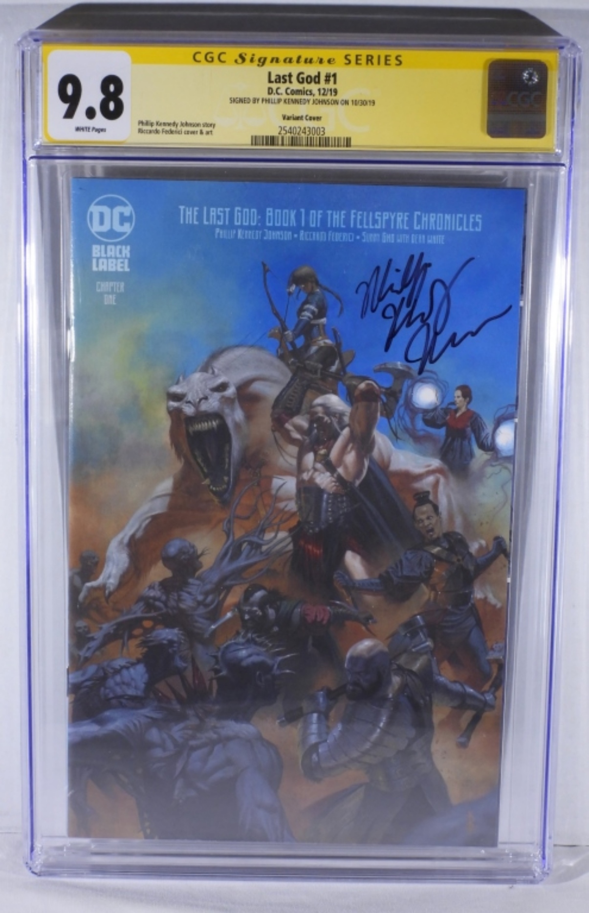 Last God #1 2019 CGC 9.8 Signature Series