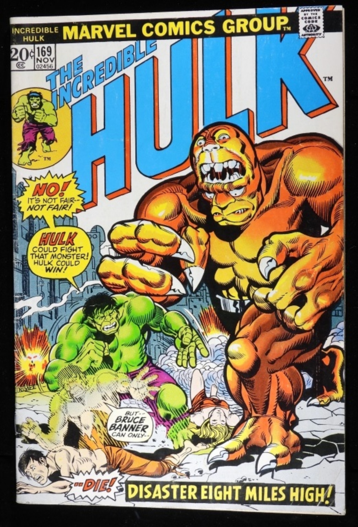 Incredible Hulk #169 1973 Marvel, Raw