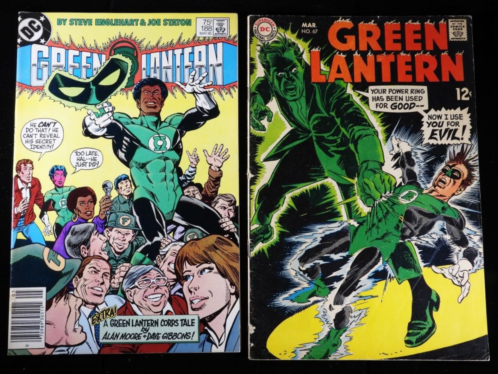 Green Lantern #67 1969 & #188 1985 DC Lot