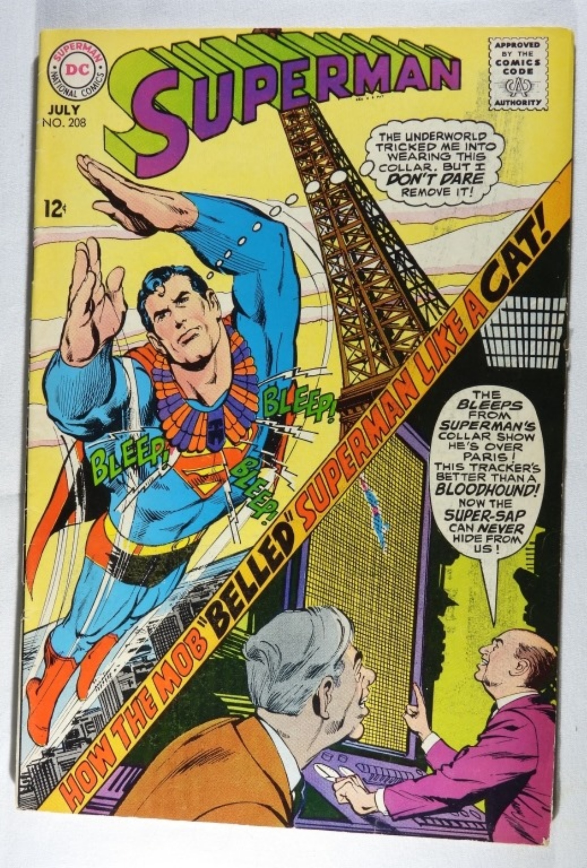 Superman #208 1968 DC Silver Age Raw