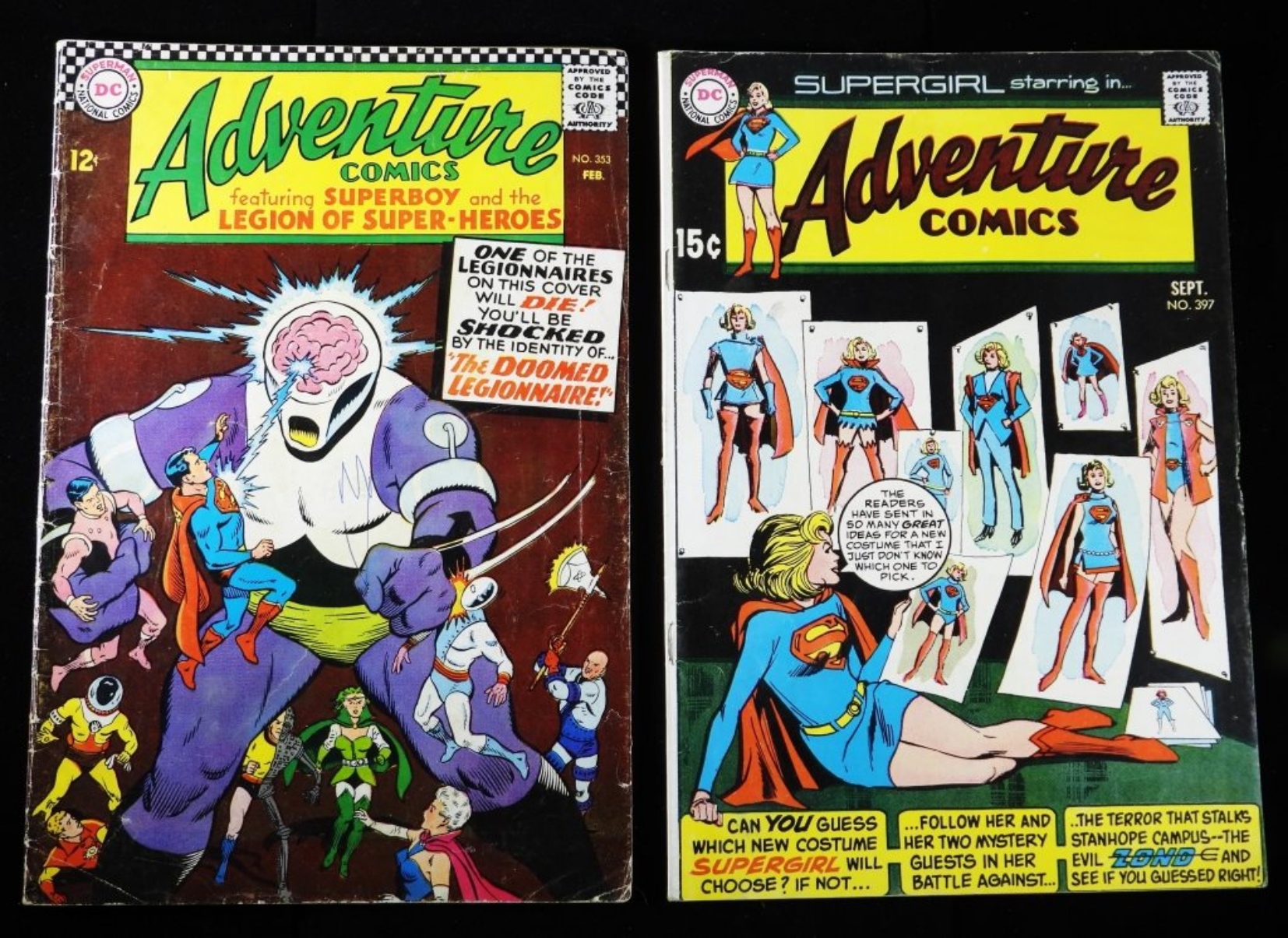 Adventure Comics #353 & #397 DC Silver Age Lot
