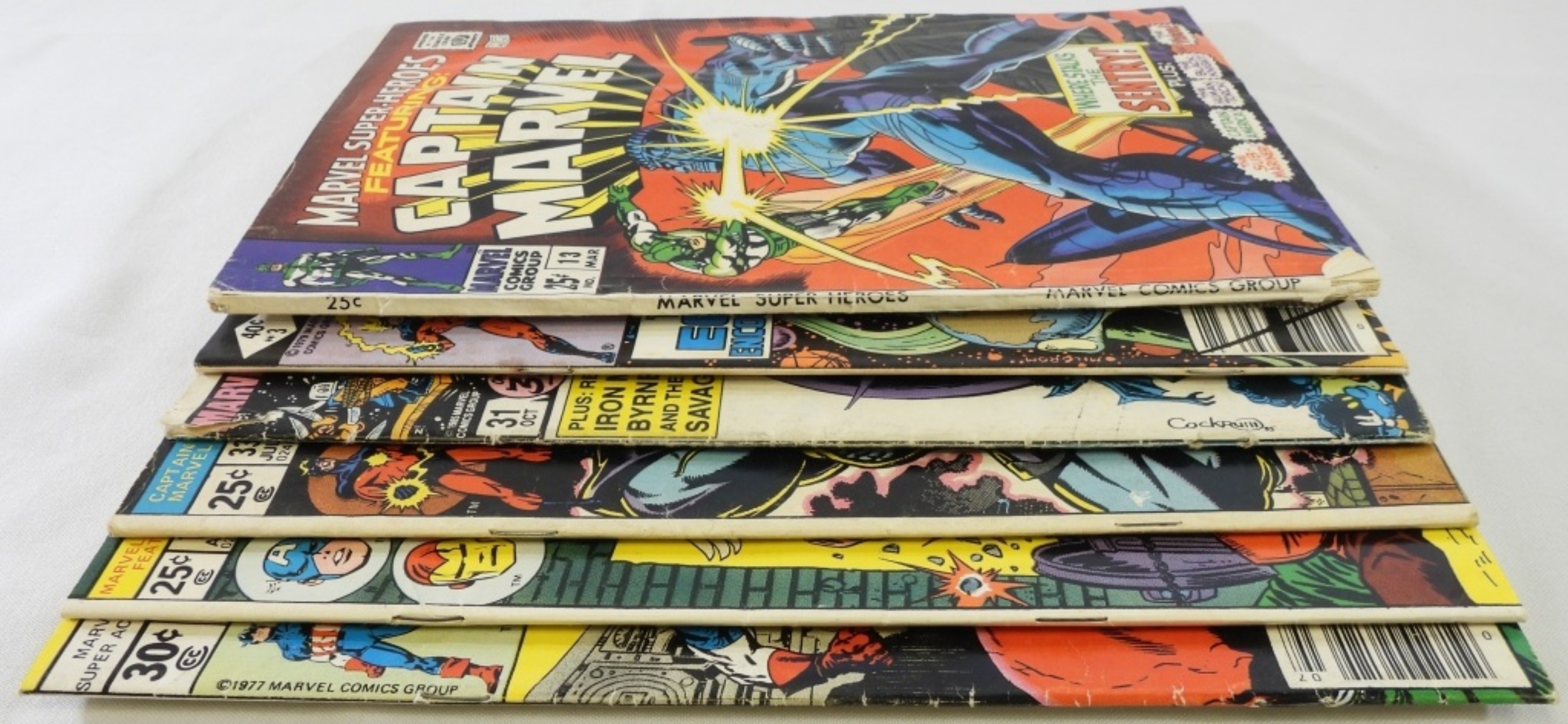 (5) Captain Marvel (1) Marvel Super Action