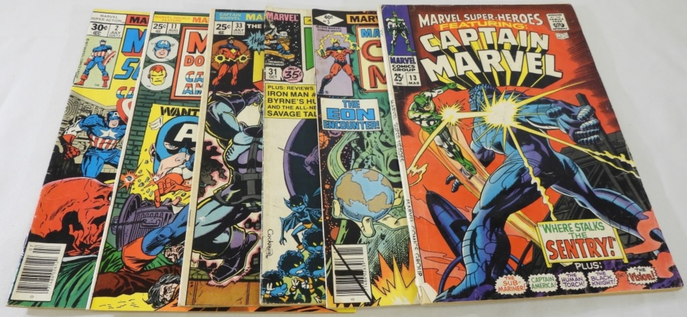 (5) Captain Marvel (1) Marvel Super Action