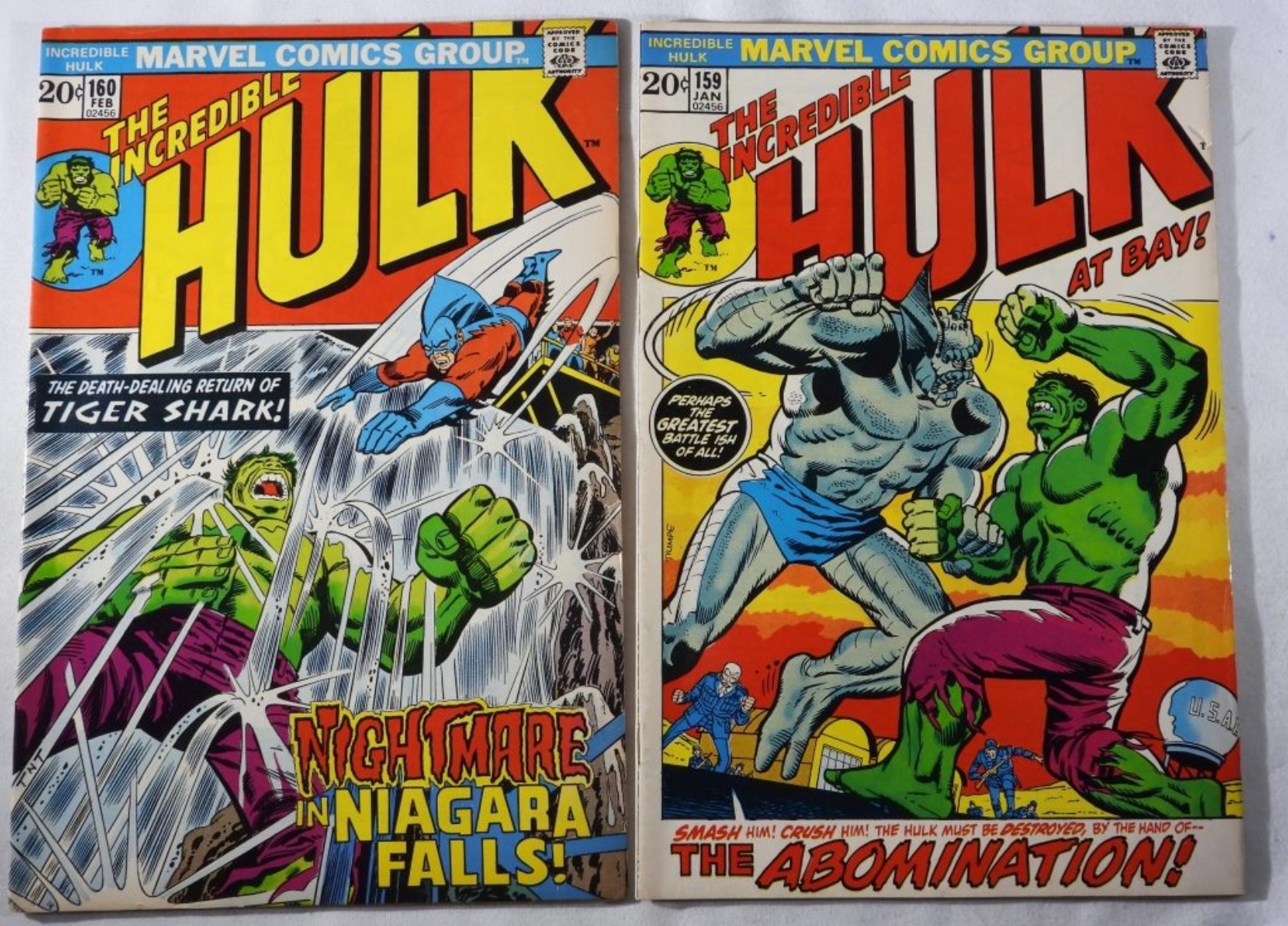 Incredible Hulk #159 & #160 1973 Marvel