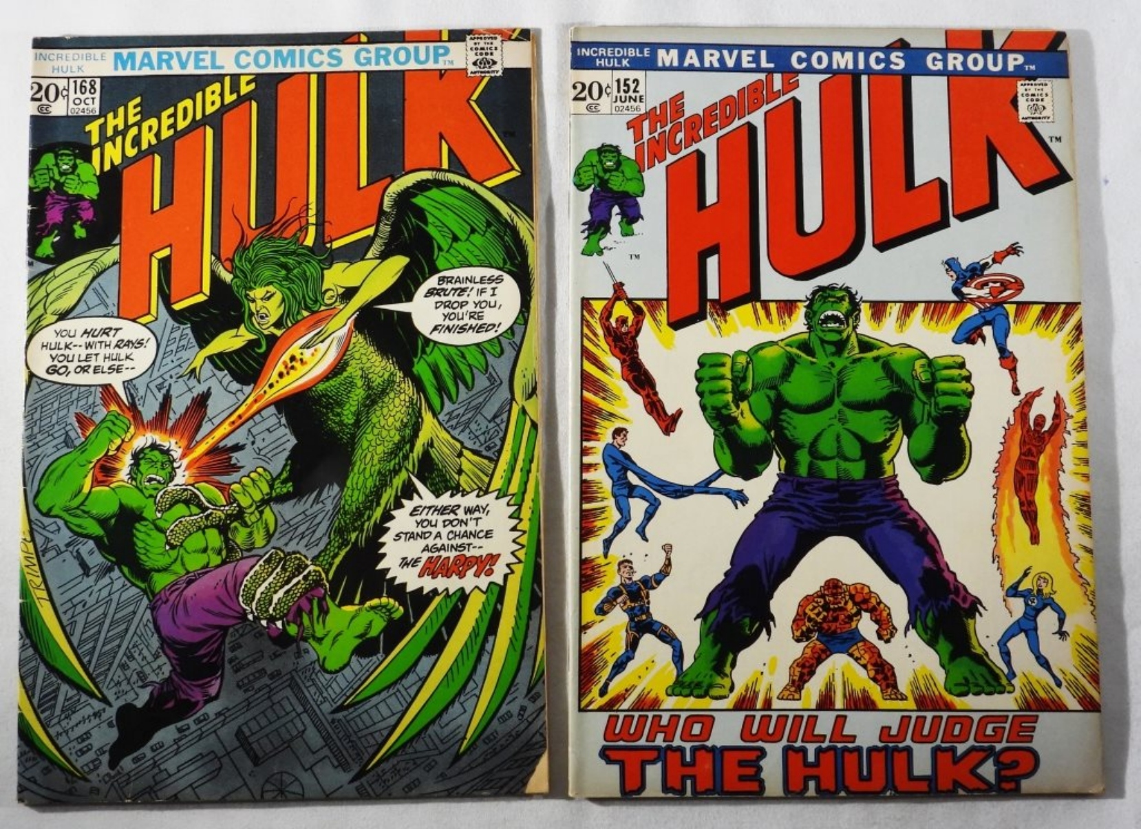 (2) Marvel The Incredible Hulk VG