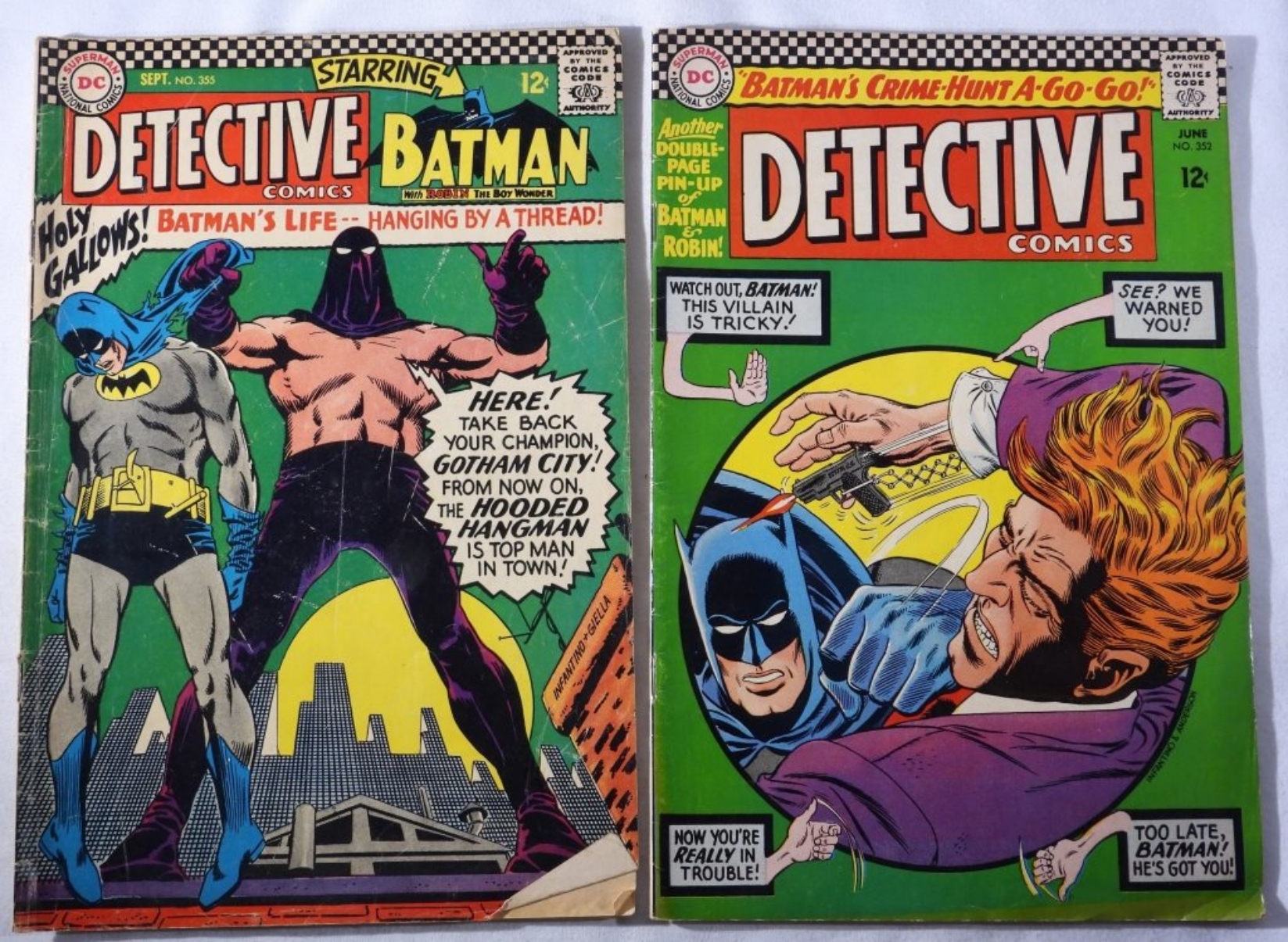 Detective Comics #352 & #355 DC 1966