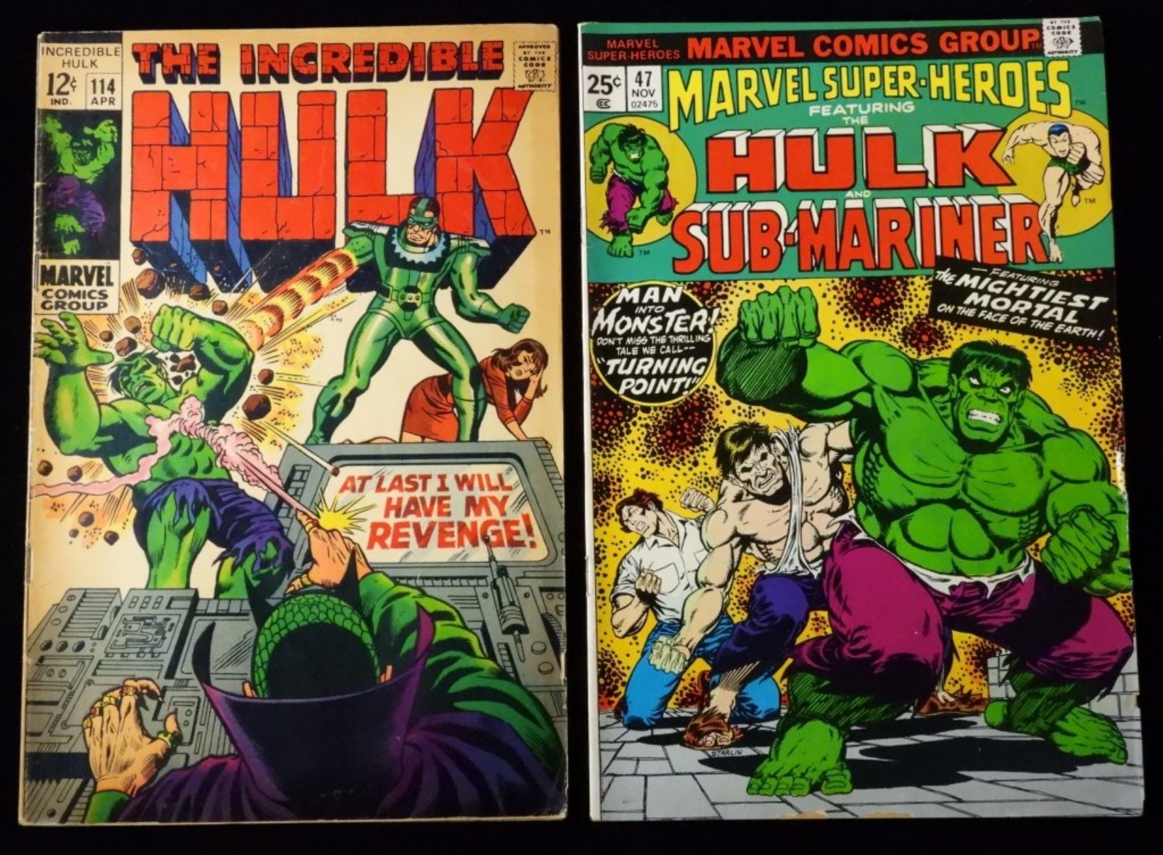 Hulk #114 & Marvel Super-Heroes #47 Lot