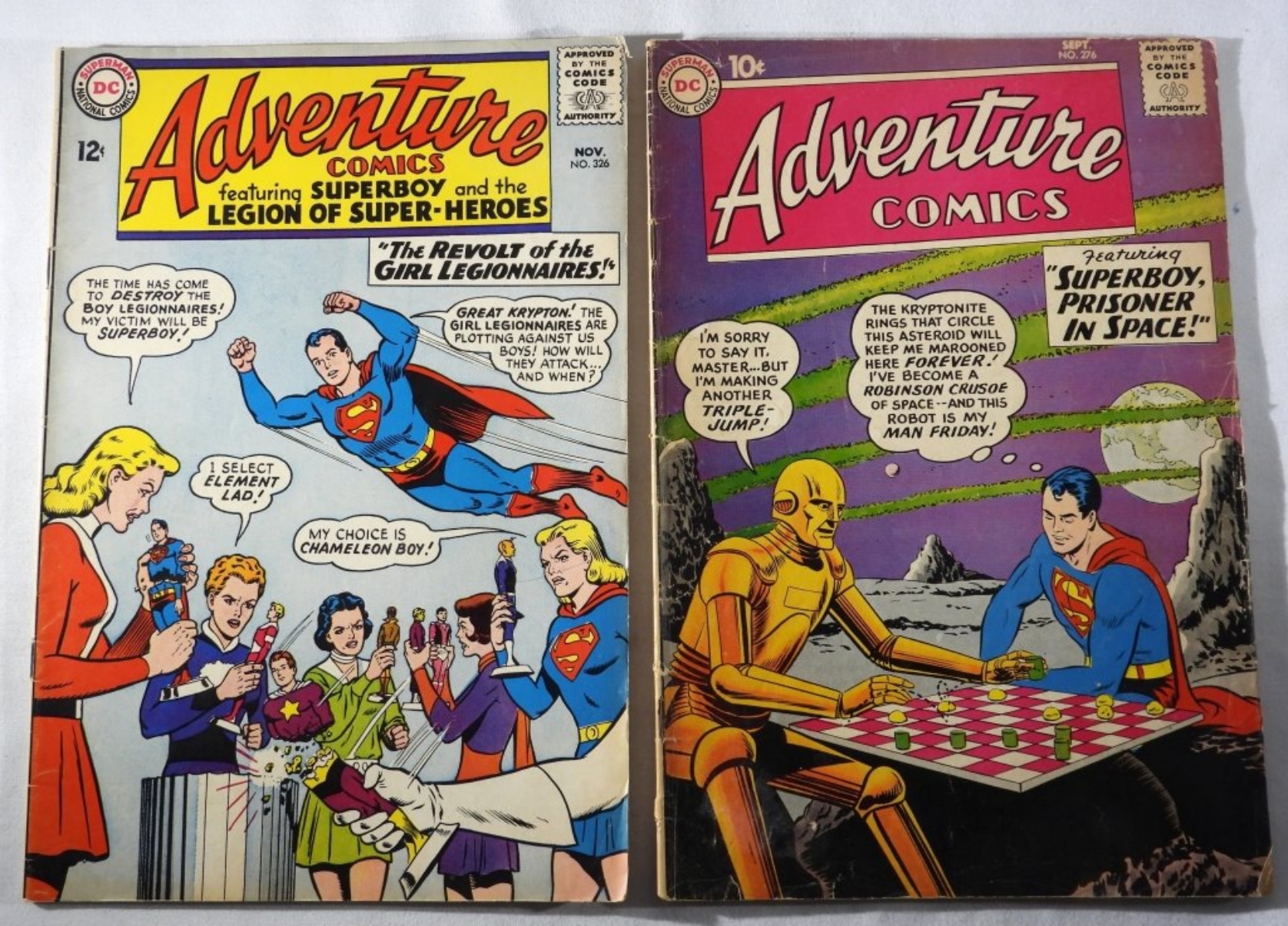 Adventure Comics #326 & #276 DC Silver Age