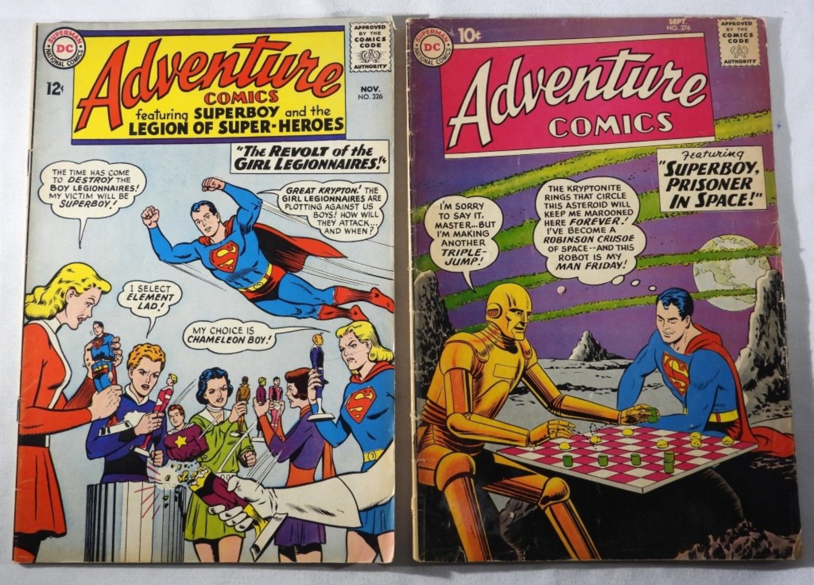 Adventure Comics #326 & #276 DC Silver Age