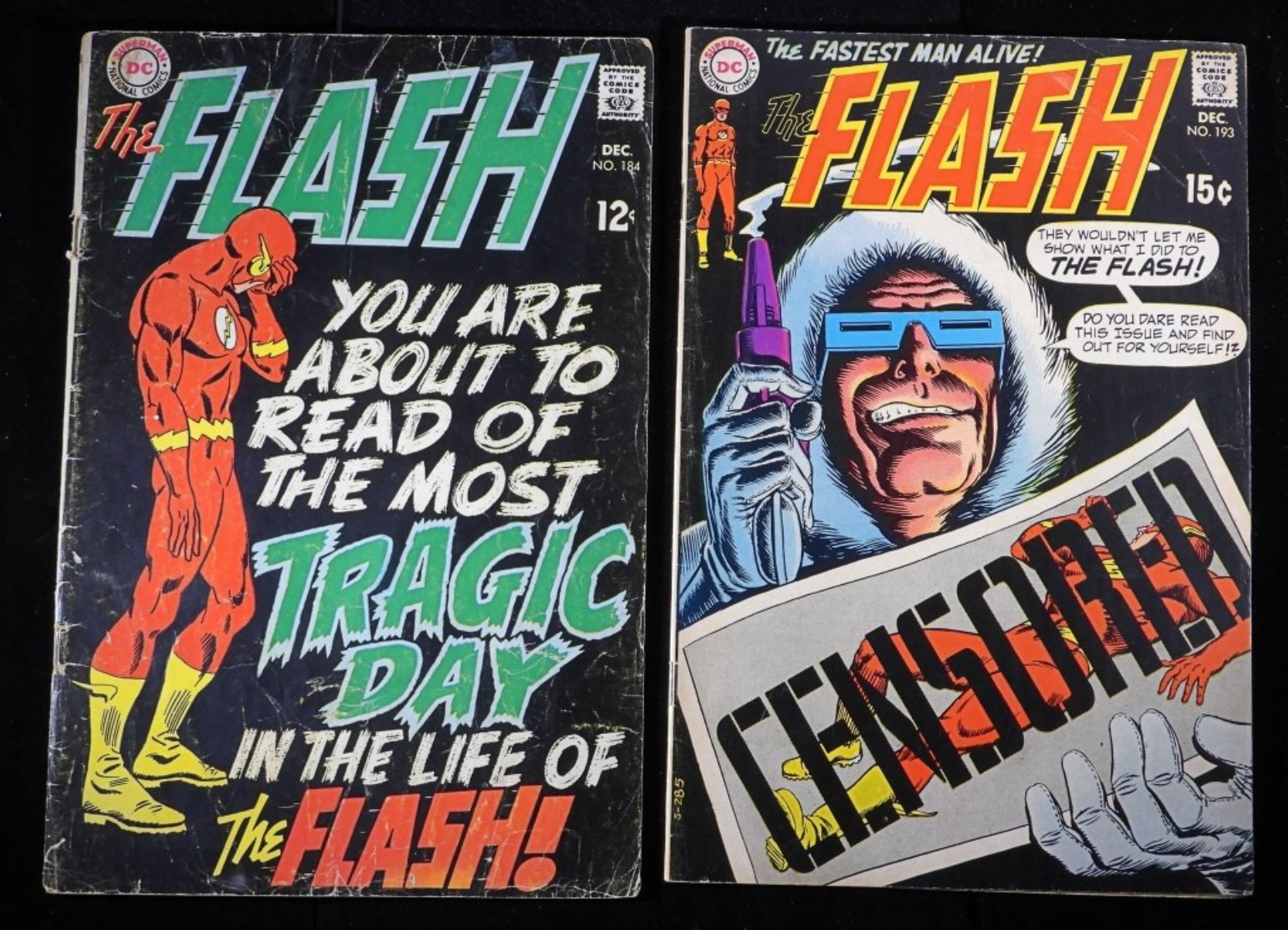 Flash #184 & #193 DC Comics 1968-69