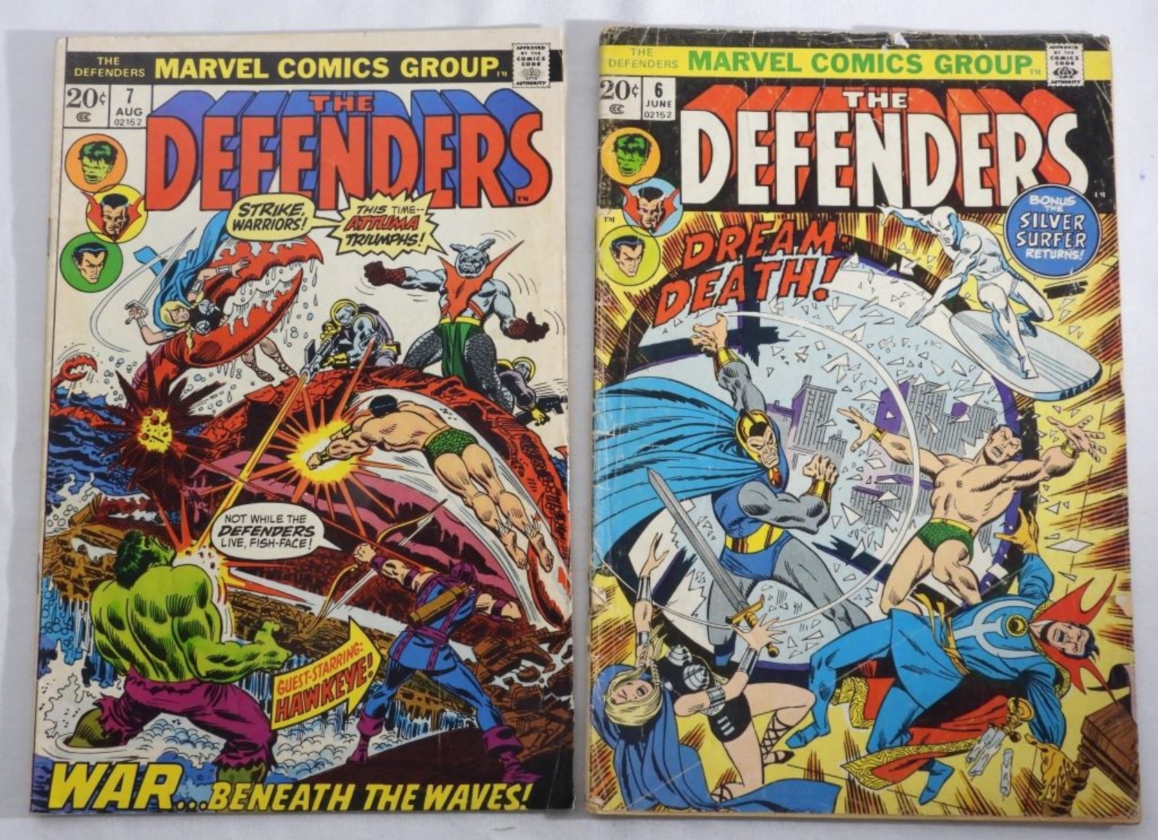 Defenders #6 & 7 Marvel 1973