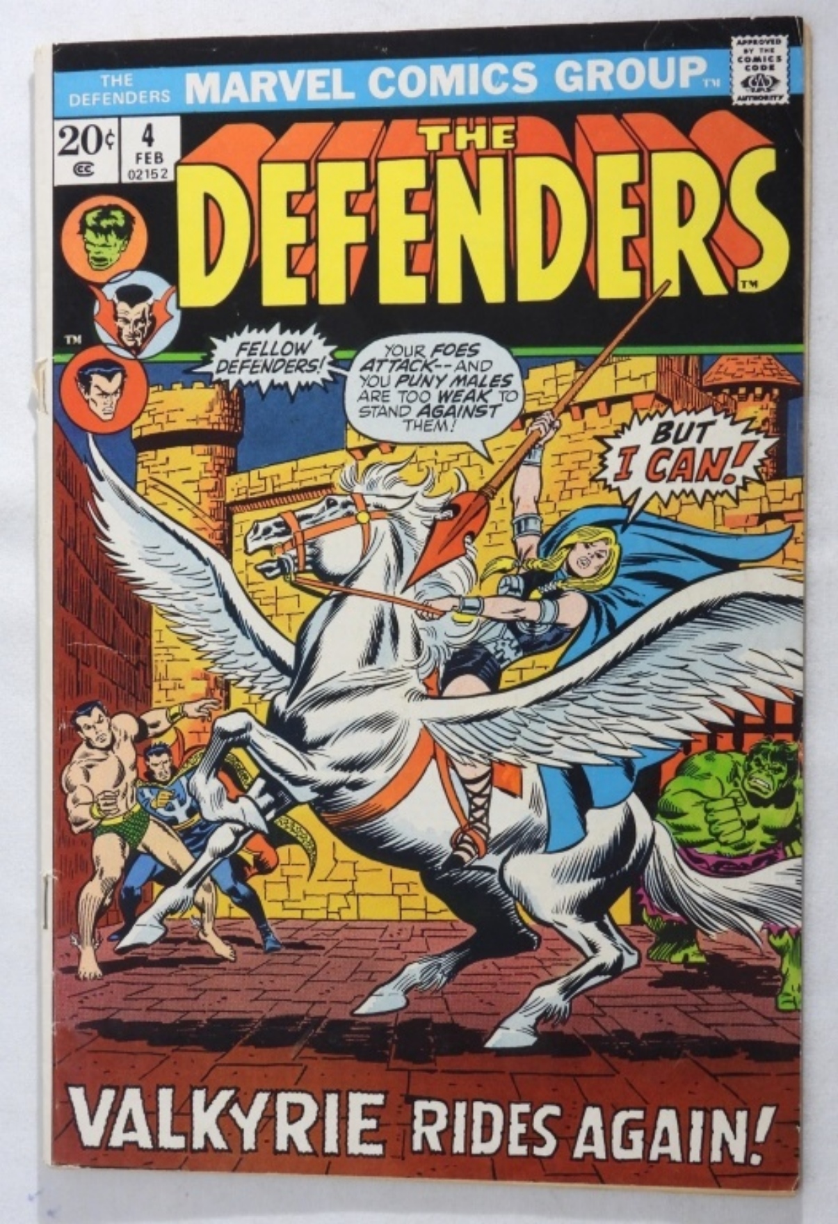 Defenders #4 1973 Marvel Bronze Age Raw