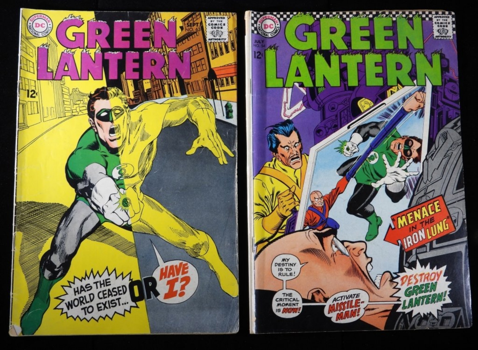 Green Lantern #63 & #54, 1968 DC Silver Age Lot