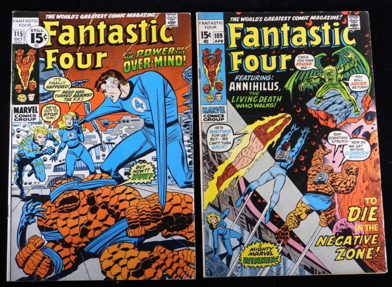 Fantastic Four #109 & #115 Marvel 1971, Raw
