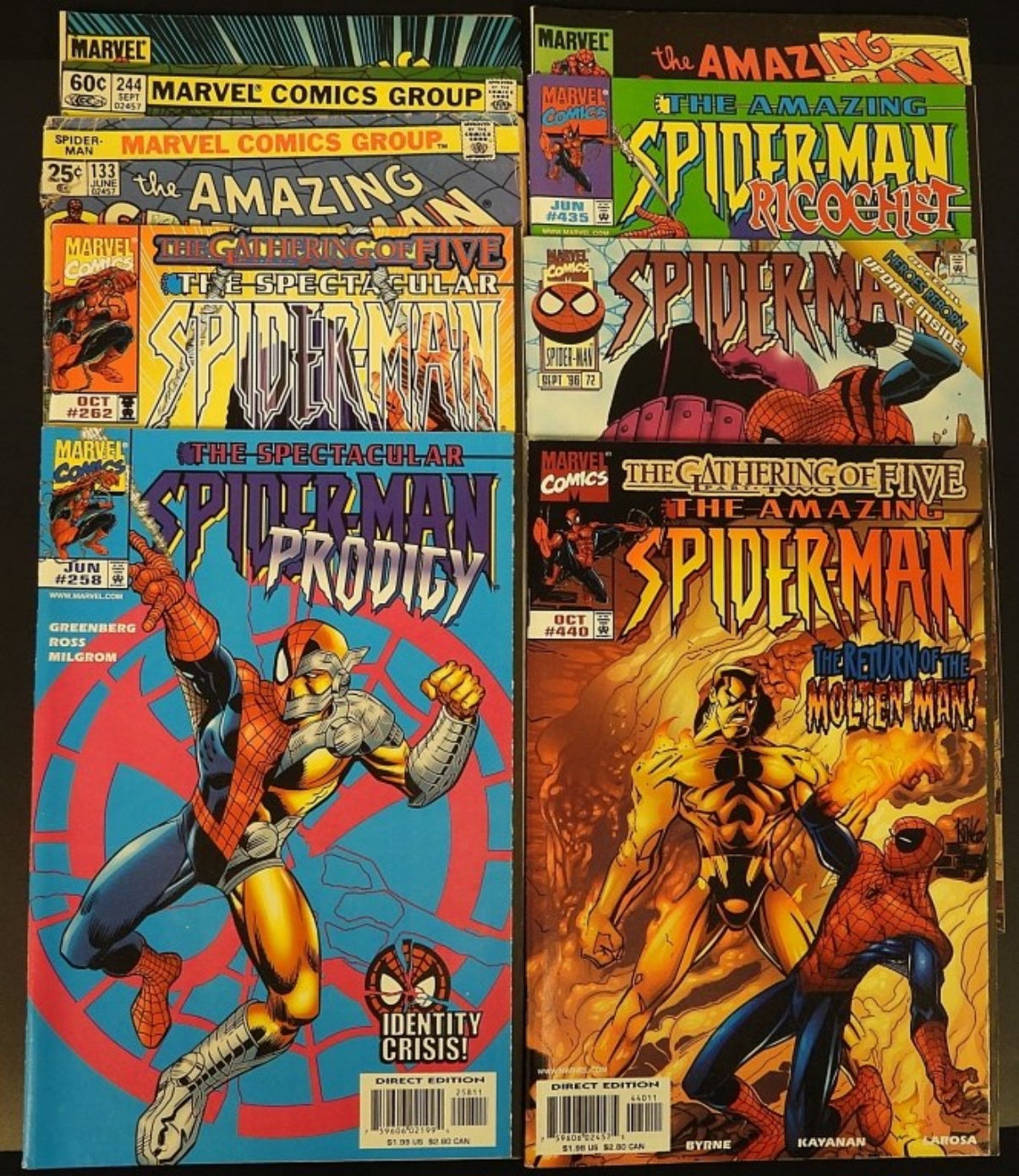 (9) Marvel Spider-Man Mixed Lot