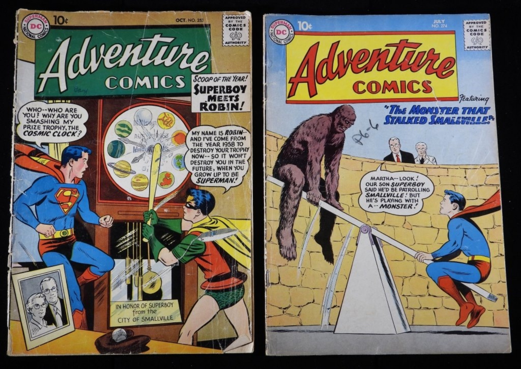 Adventure Comics #253 & #274 DC 1958-61