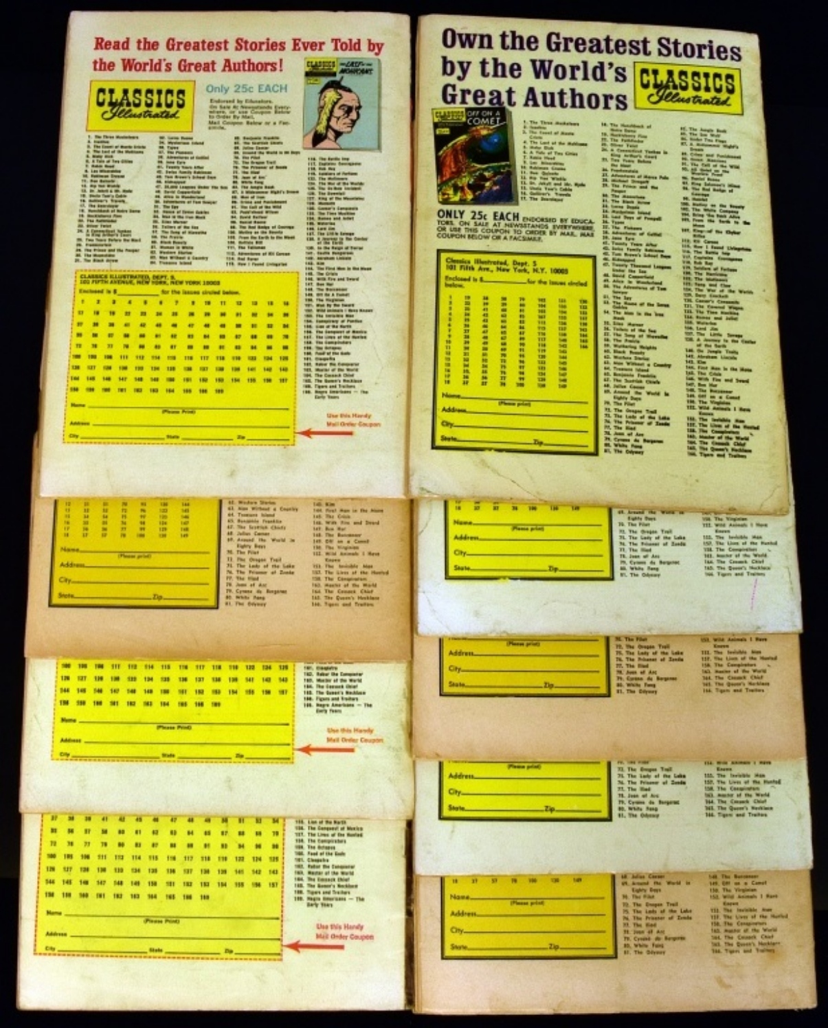 (9) Classics Illustrated Comics