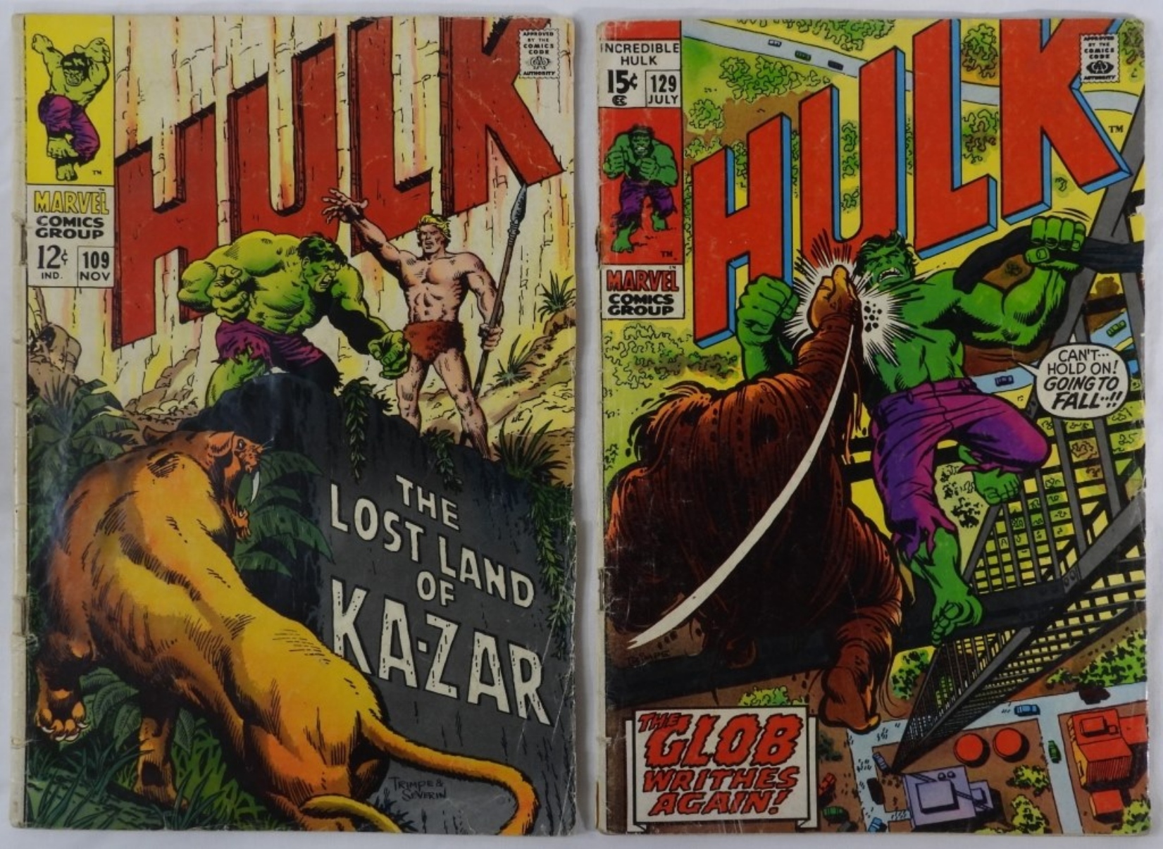Incredible Hulk #109 & #129 Marvel