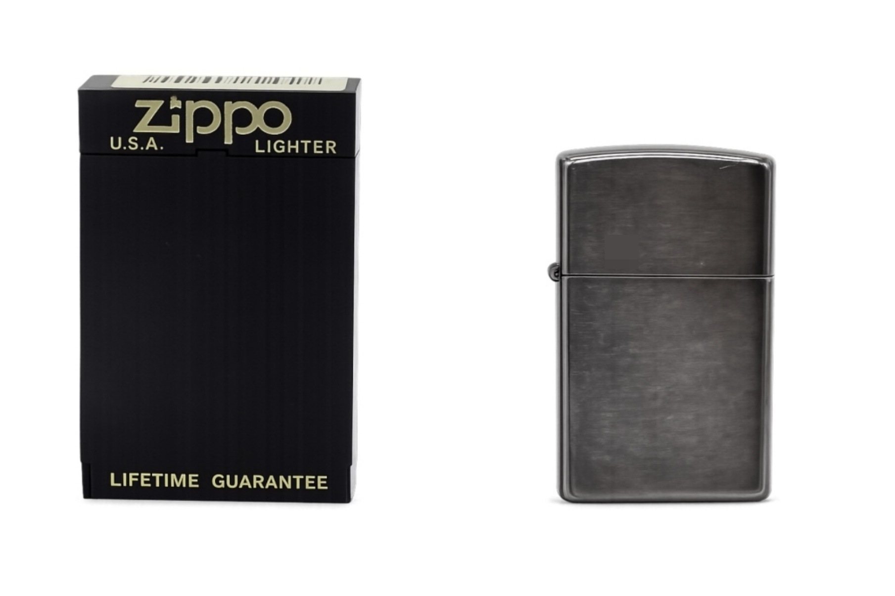1992 Zippo Regular Black Ice Chrome Lighter