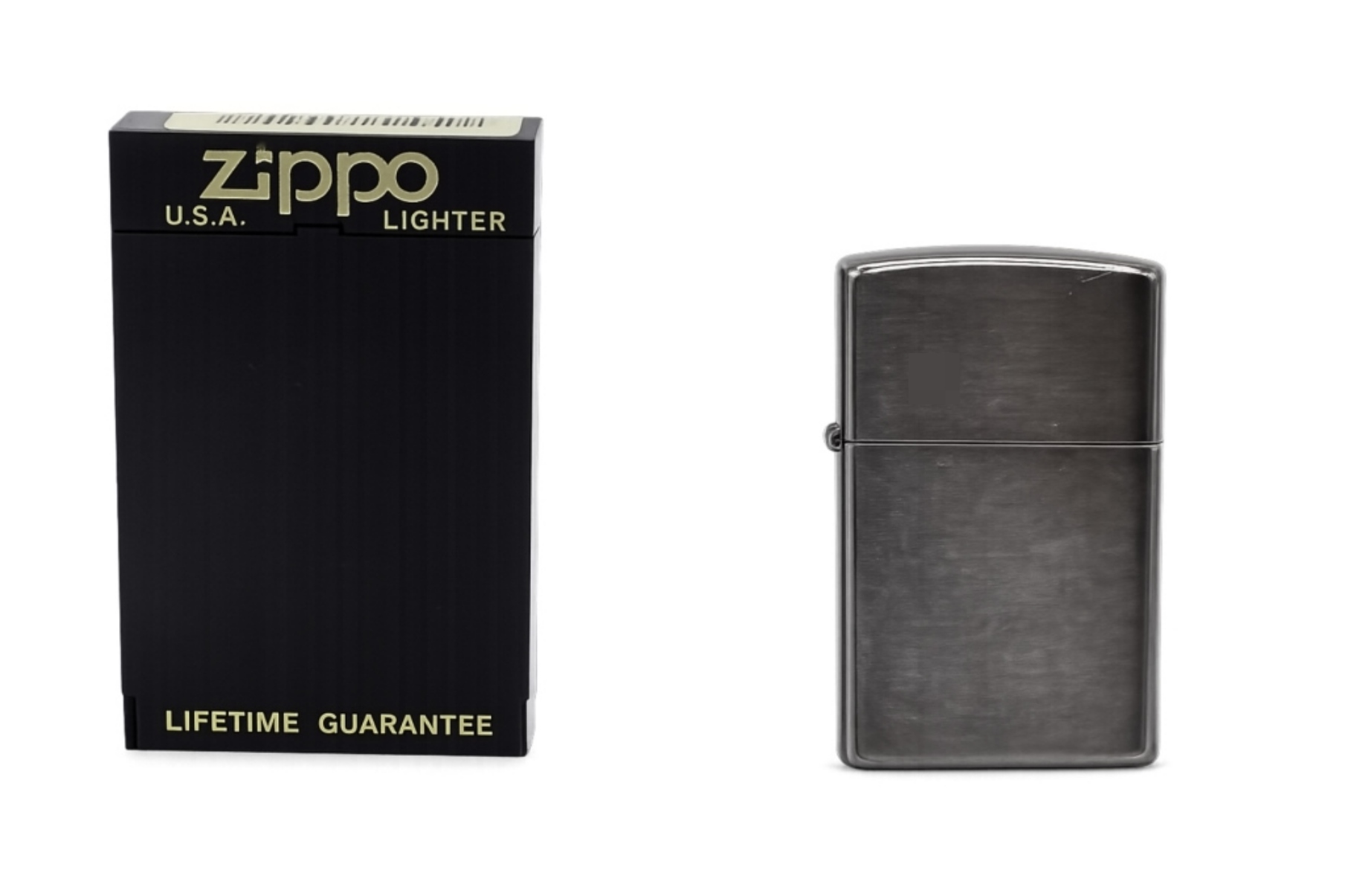 1992 Zippo Regular Black Ice Chrome Lighter