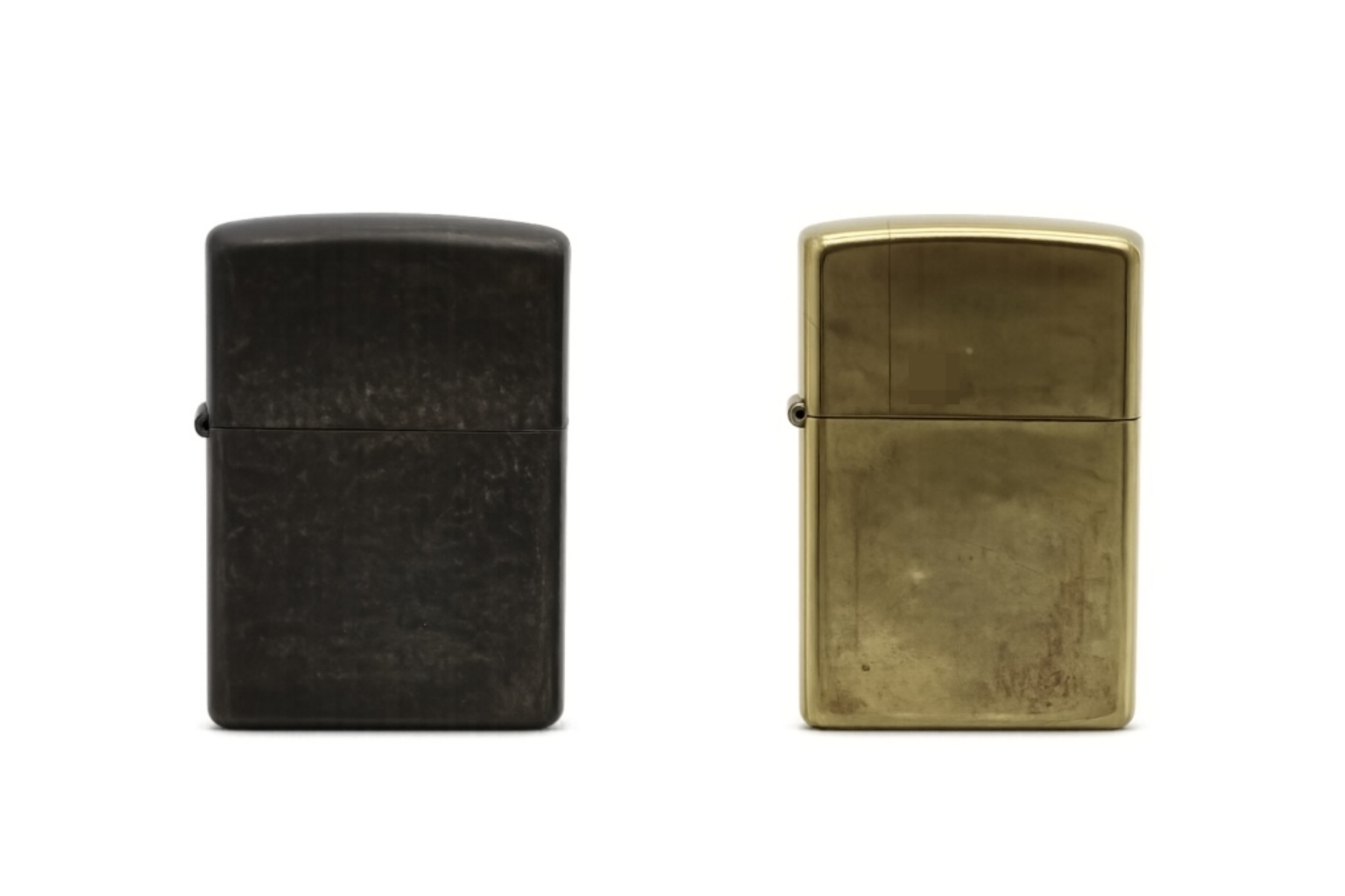 2001 Zippo Lighter Pair, One Fired One Unfired