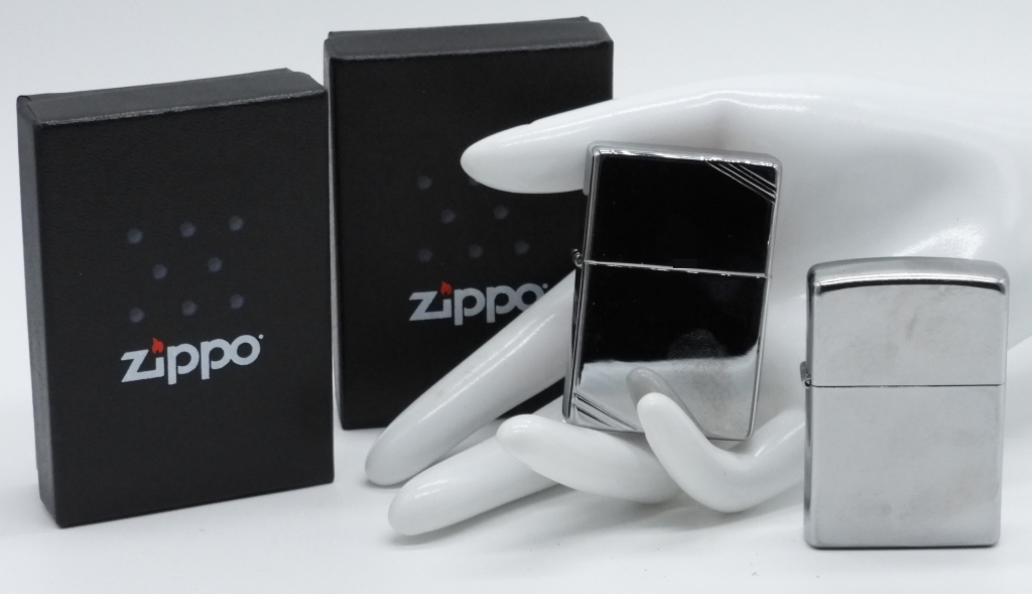 2022 & 2014 Zippo High Polish Chrome Street Chrome