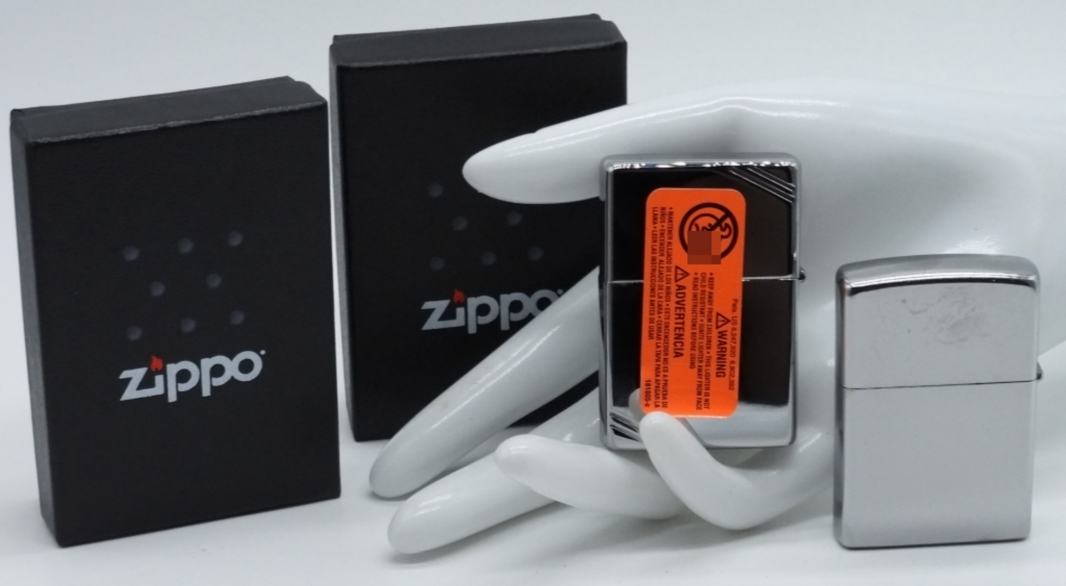 2022 & 2014 Zippo High Polish Chrome Street Chrome