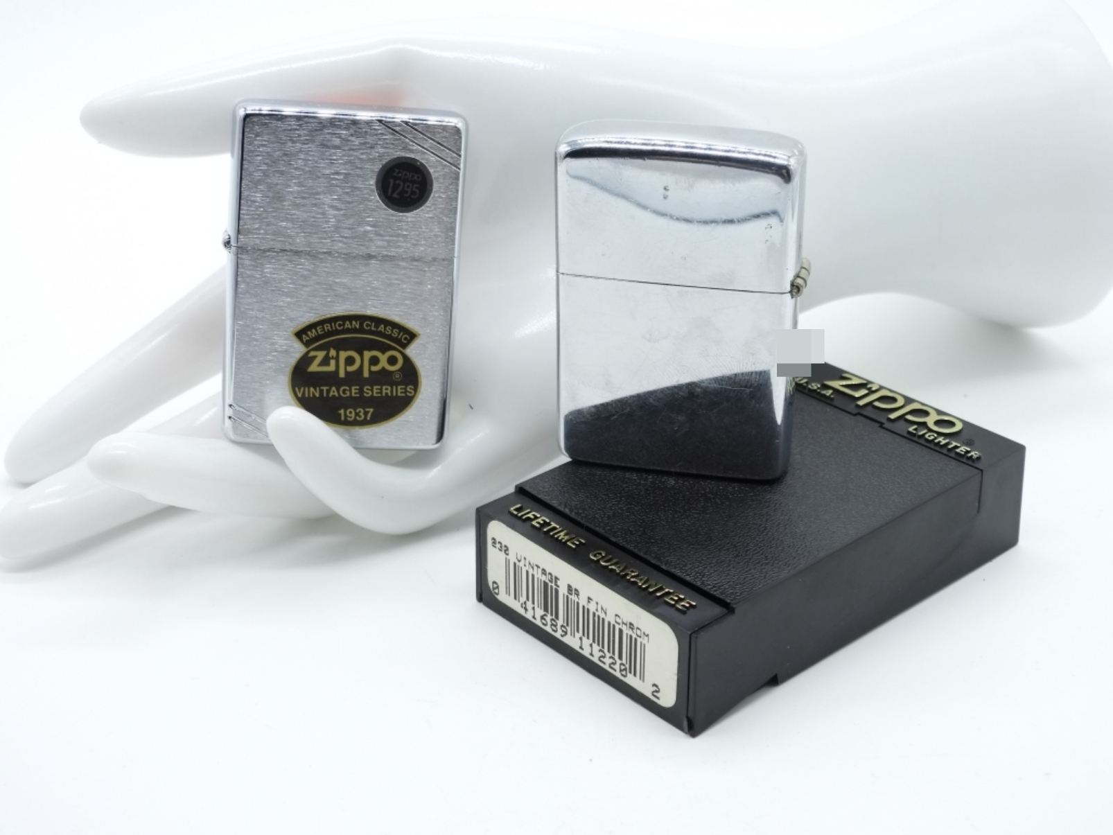 Two Zippo Lighters - 1937 Replica & 1973 Chrome
