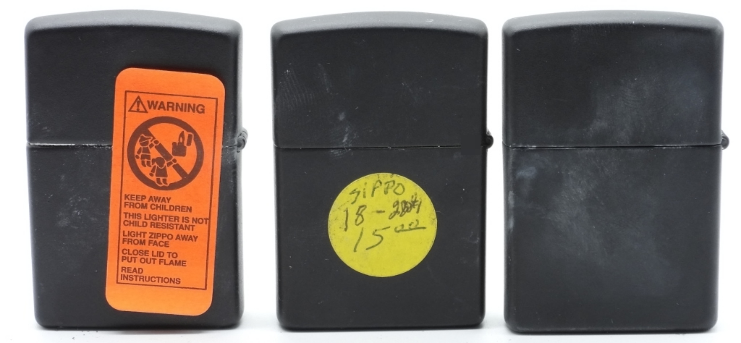Zippo Compass Rose Lighter Lot - 3 Pieces
