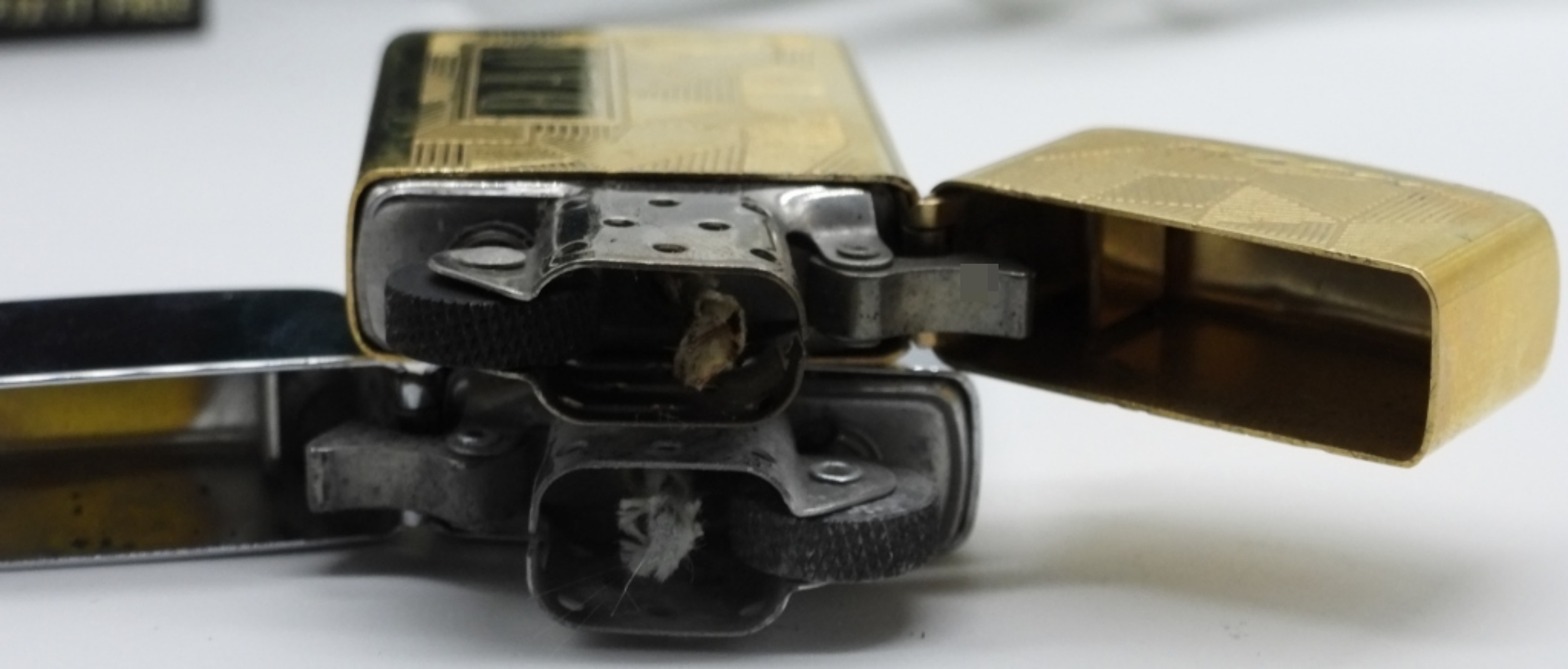 Zippo Slim Gold-tone and Chrome Lighters