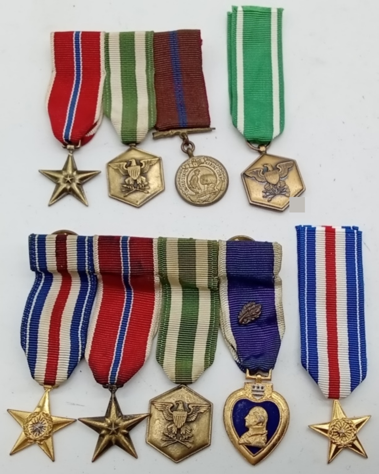 U.S. Military Merit Medals Lot of Nine Miniature