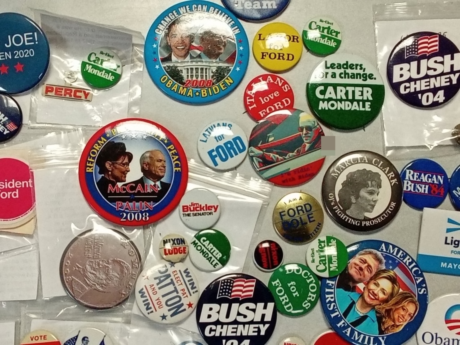 Political Campaign Buttons and Pinback Collection