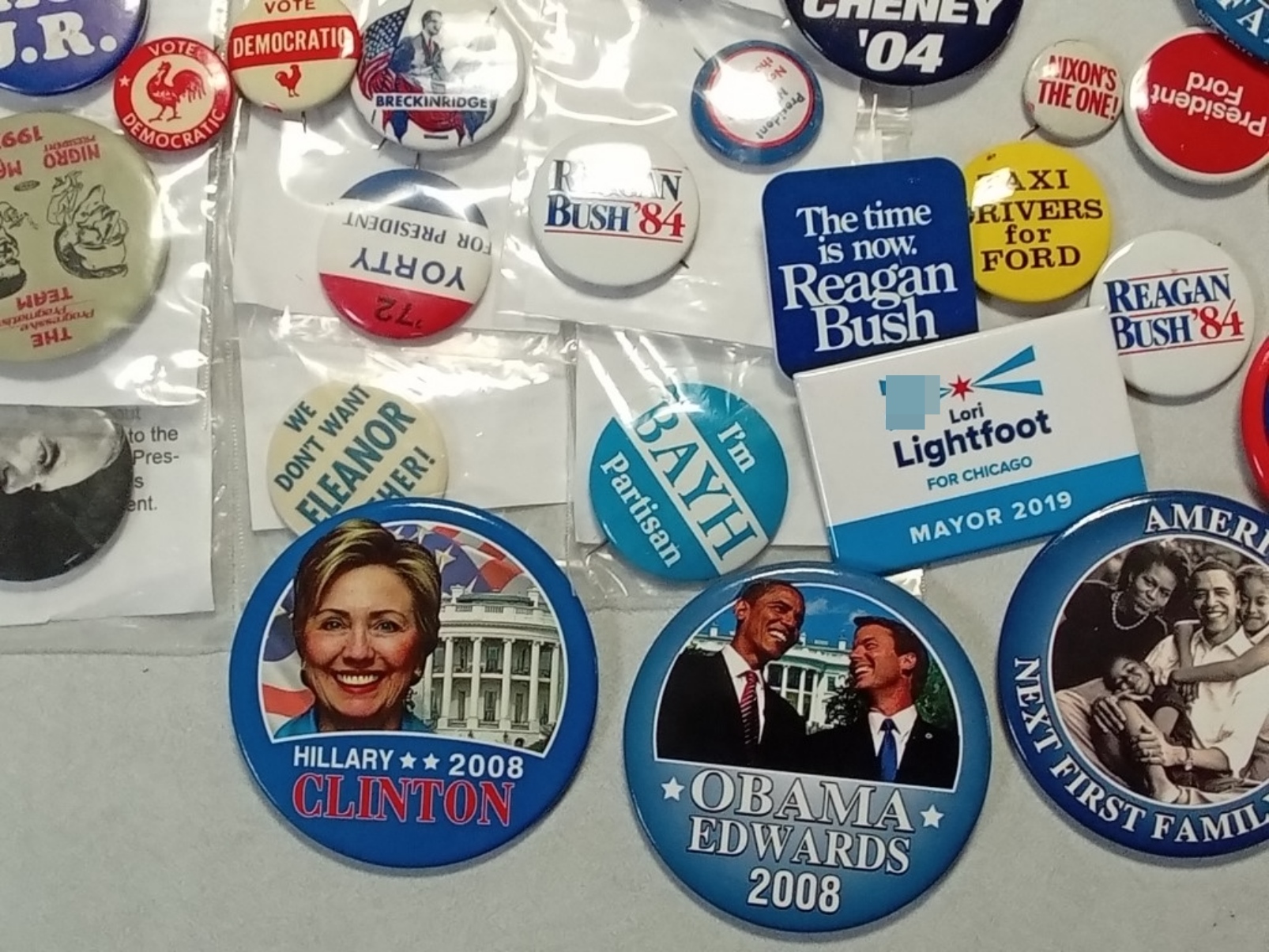 Political Campaign Buttons and Pinback Collection