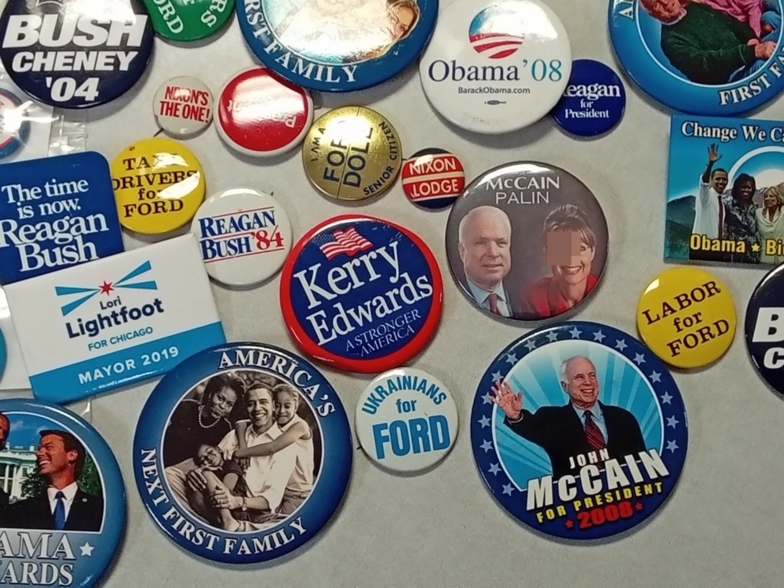 Political Campaign Buttons and Pinback Collection
