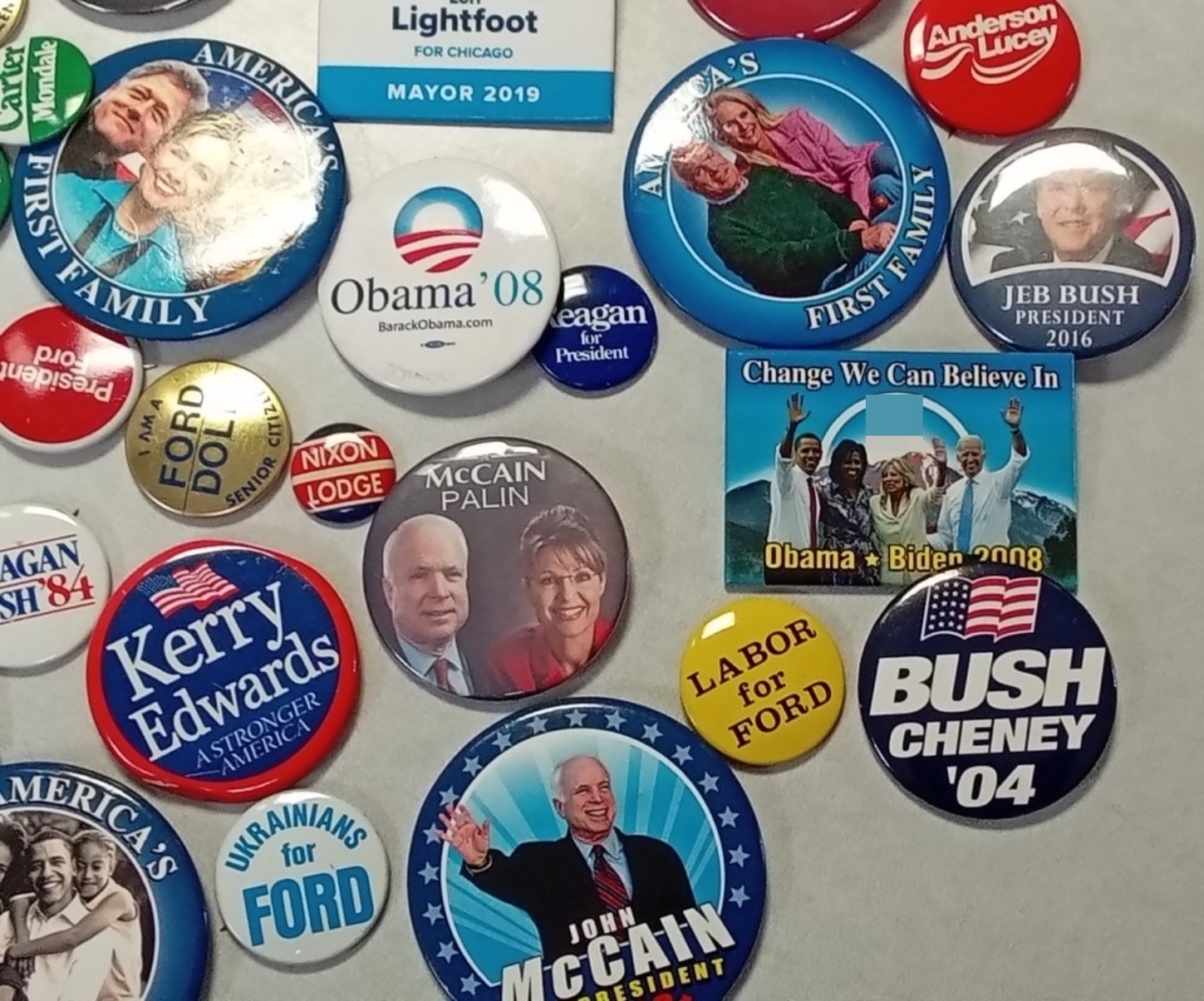Political Campaign Buttons and Pinback Collection