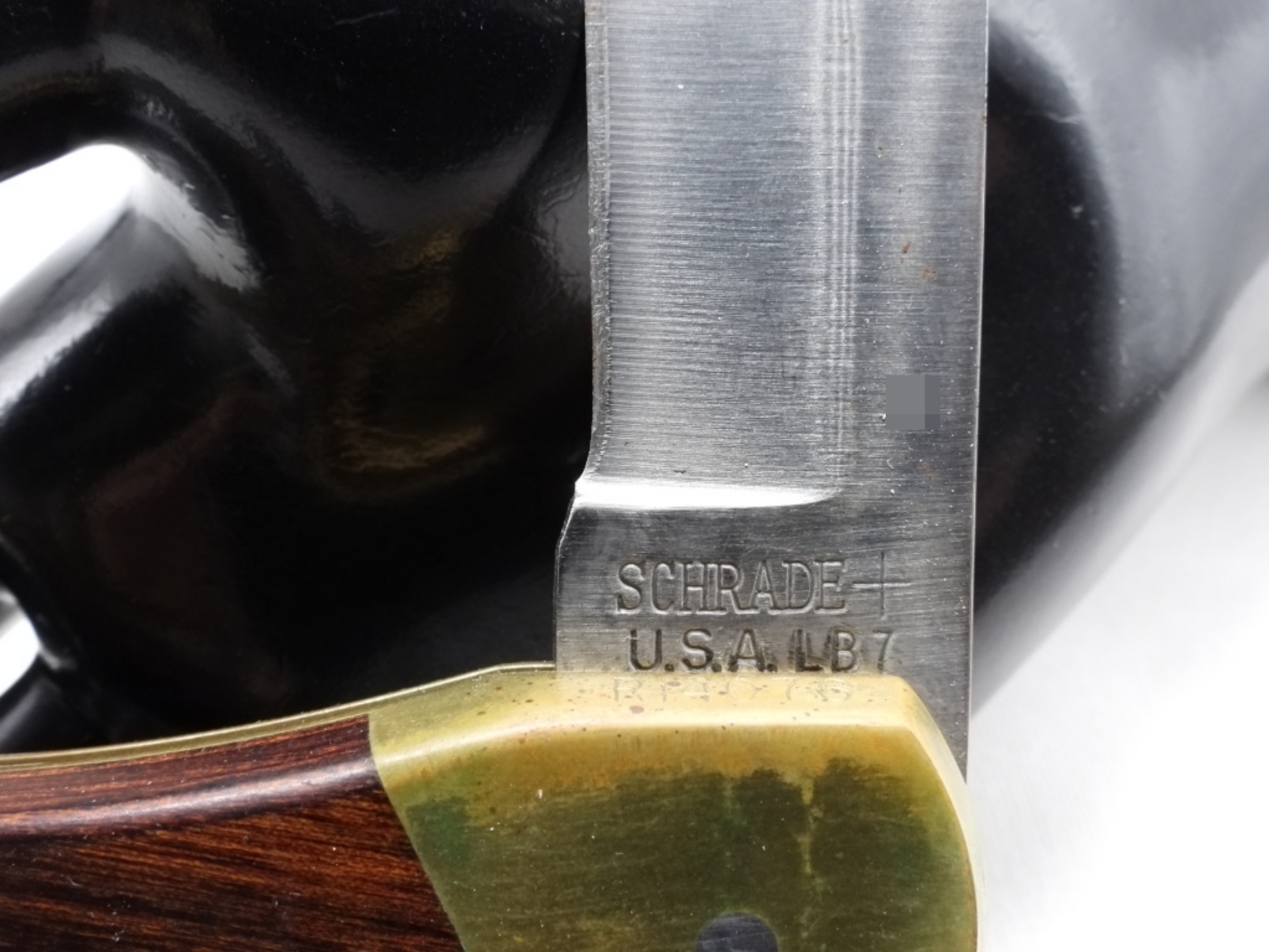 Schrade LB7 Folding Knife with Leather Sheath