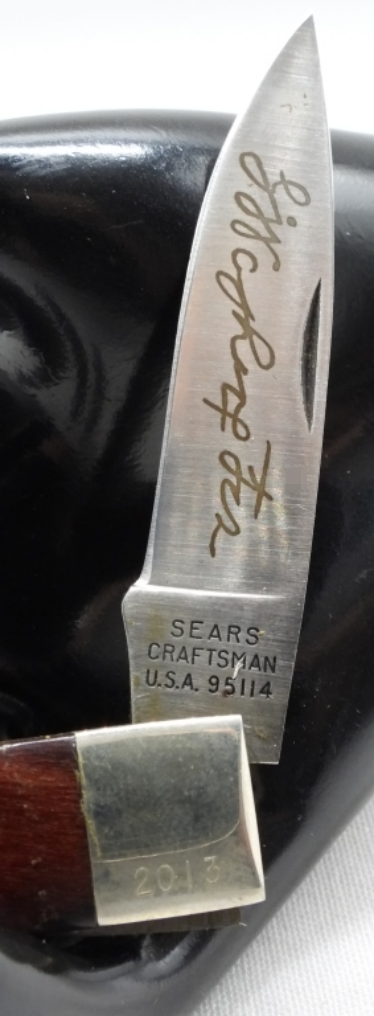 Sears Craftsman Folding Knife, Wood Handle