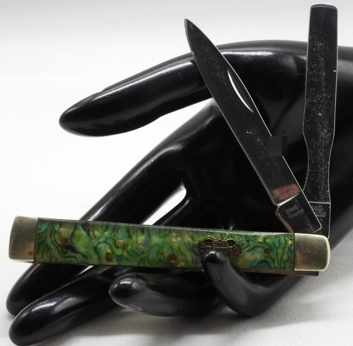 Steel Warrior Trapper, Abalone Handle