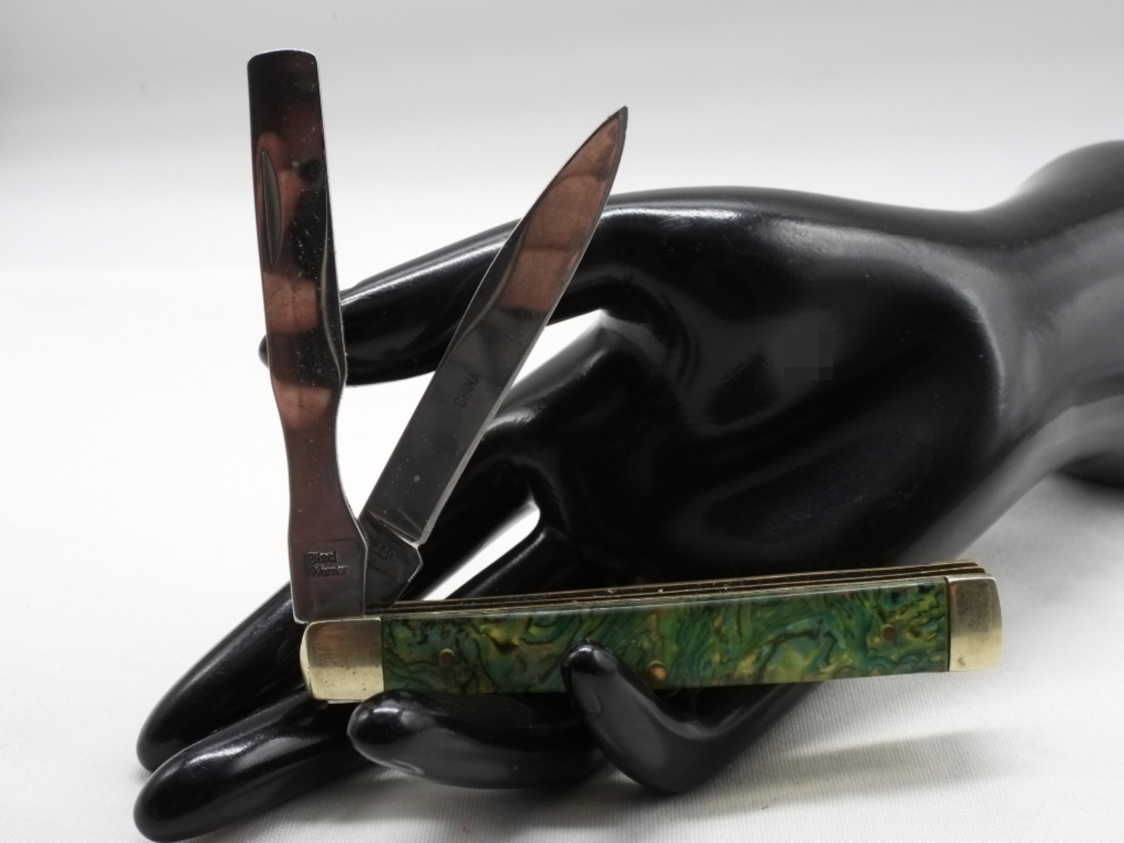 Steel Warrior Trapper, Abalone Handle