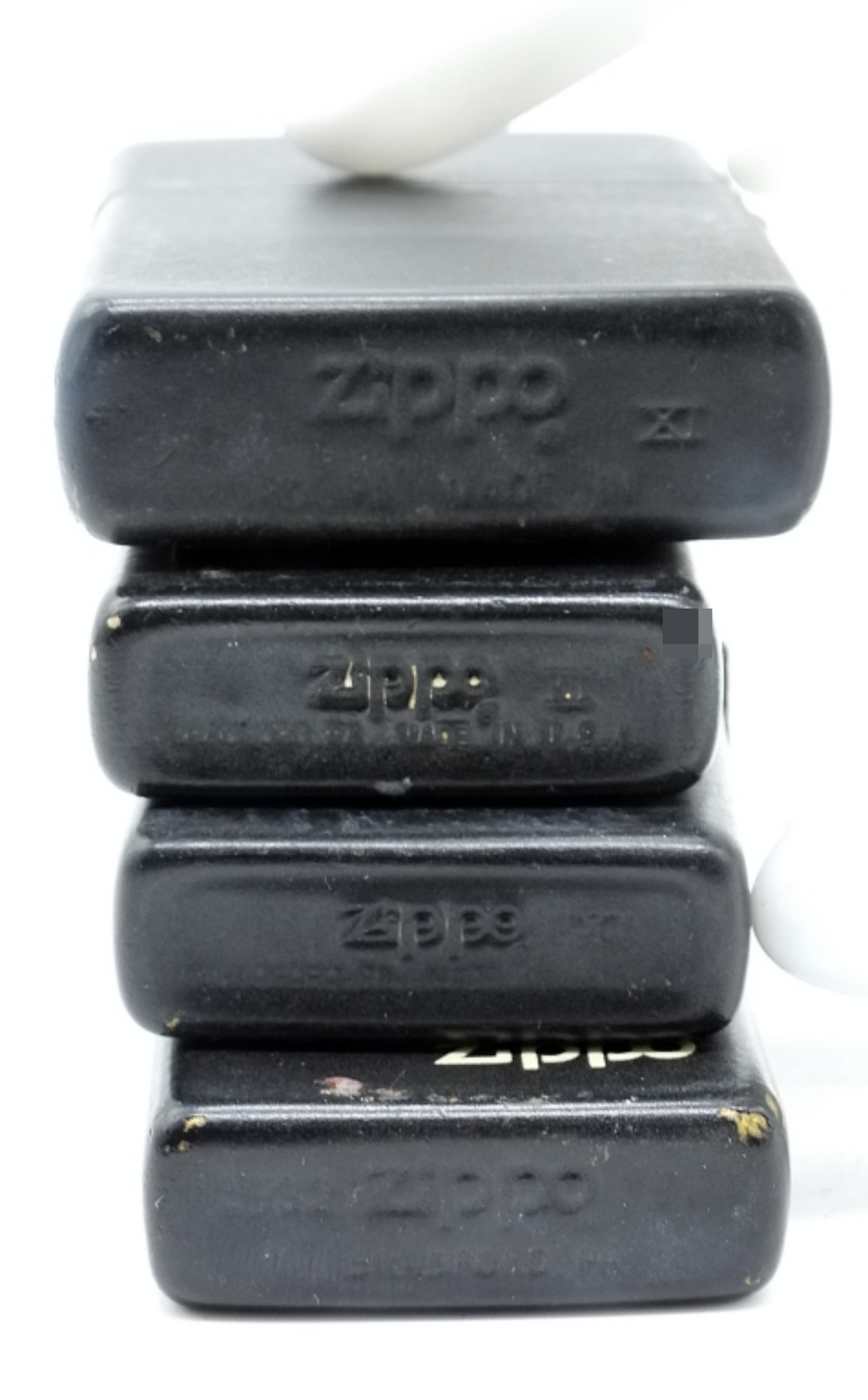 Zippo Lighter Group - 4 Black Matte Finish Models