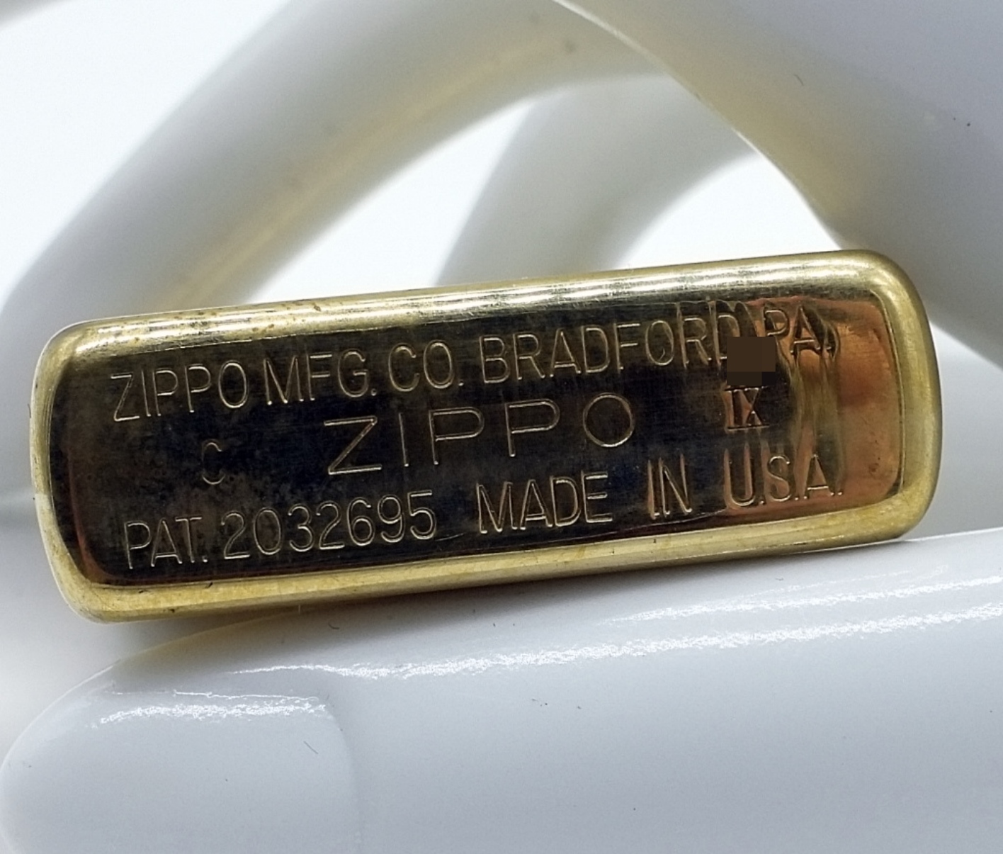 Vintage Zippo Patent 2032695 Brass Lighter