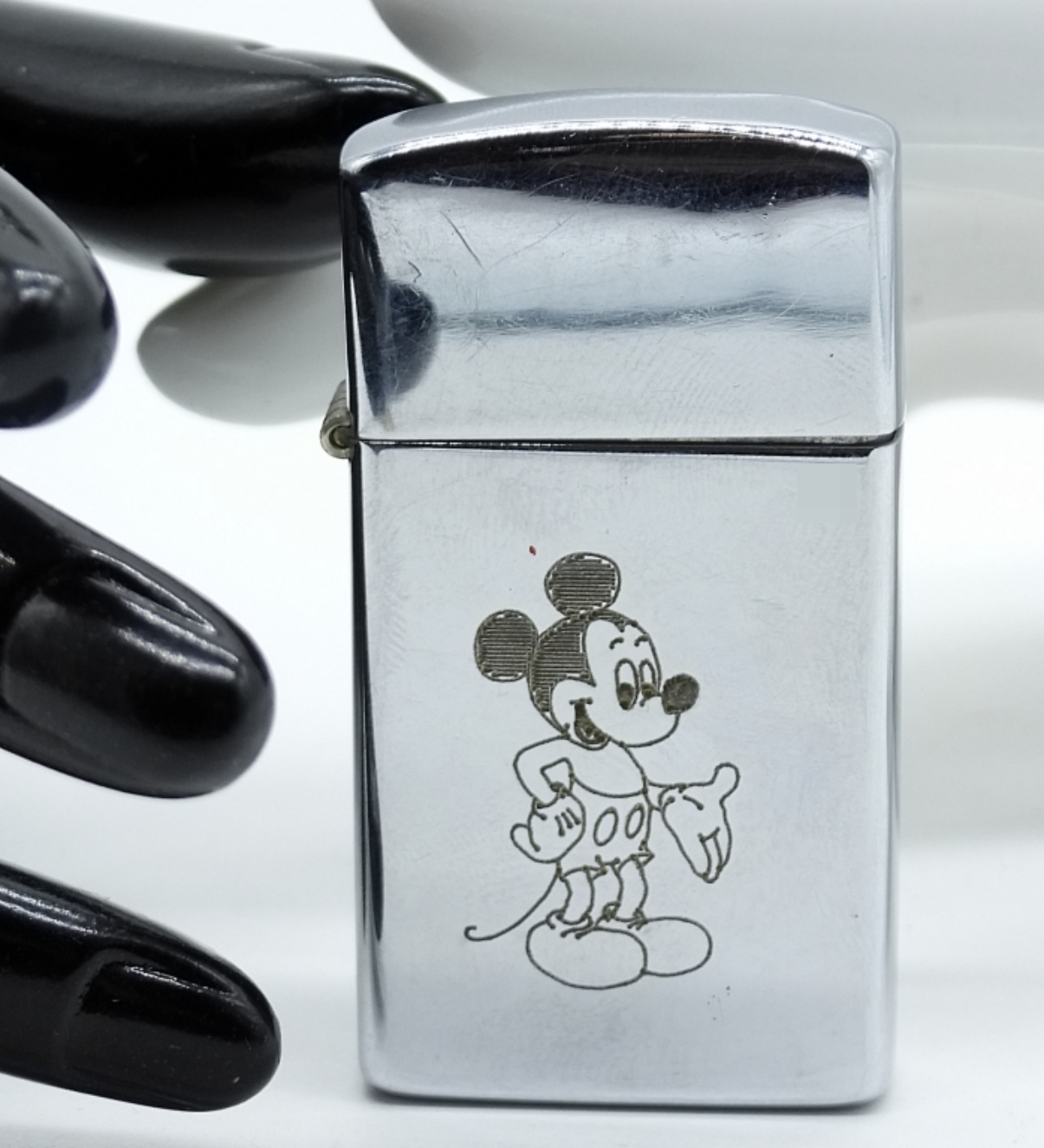 Vintage Zippo Mickey Mouse Chrome Lighter