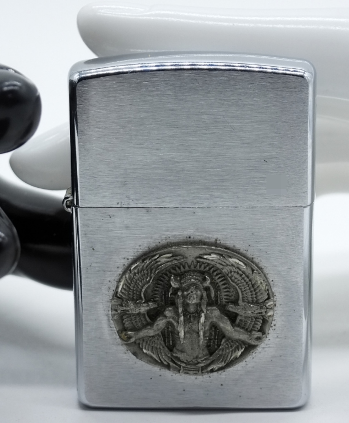 2002 Zippo Indian Chief Brushed Chrome Lighter