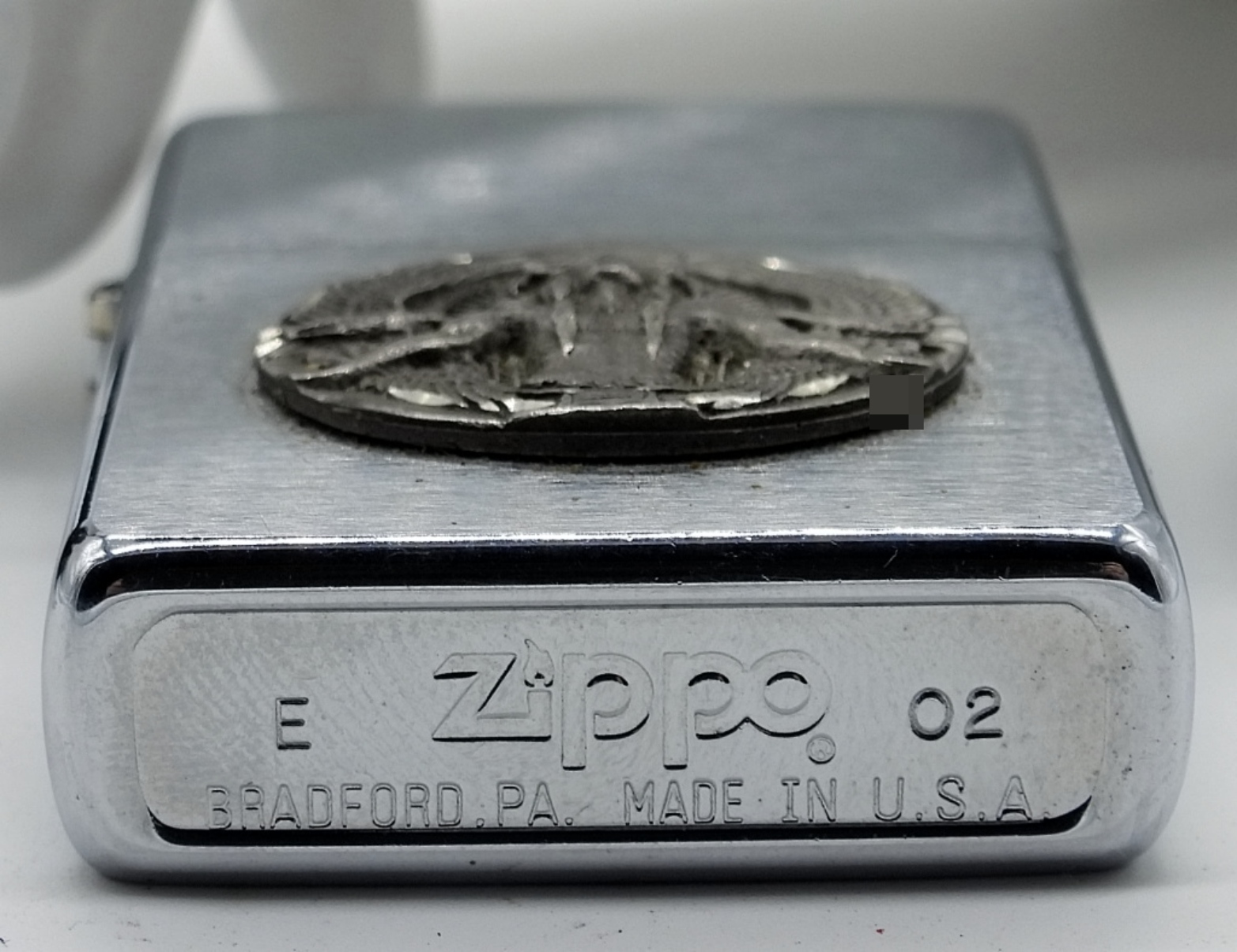 2002 Zippo Indian Chief Brushed Chrome Lighter