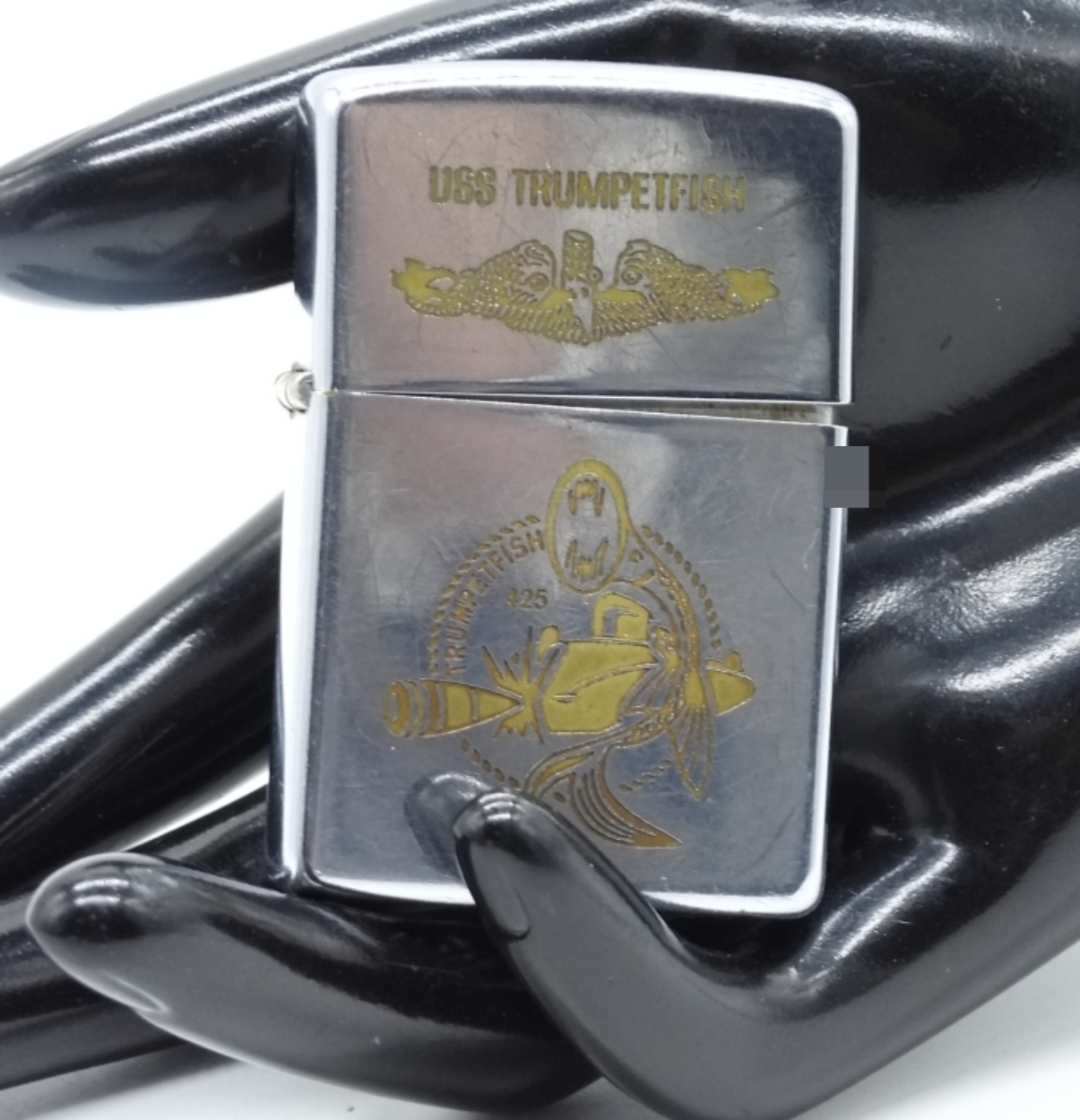 Zippo USS Trumpetfish Submarine Chrome Lighter