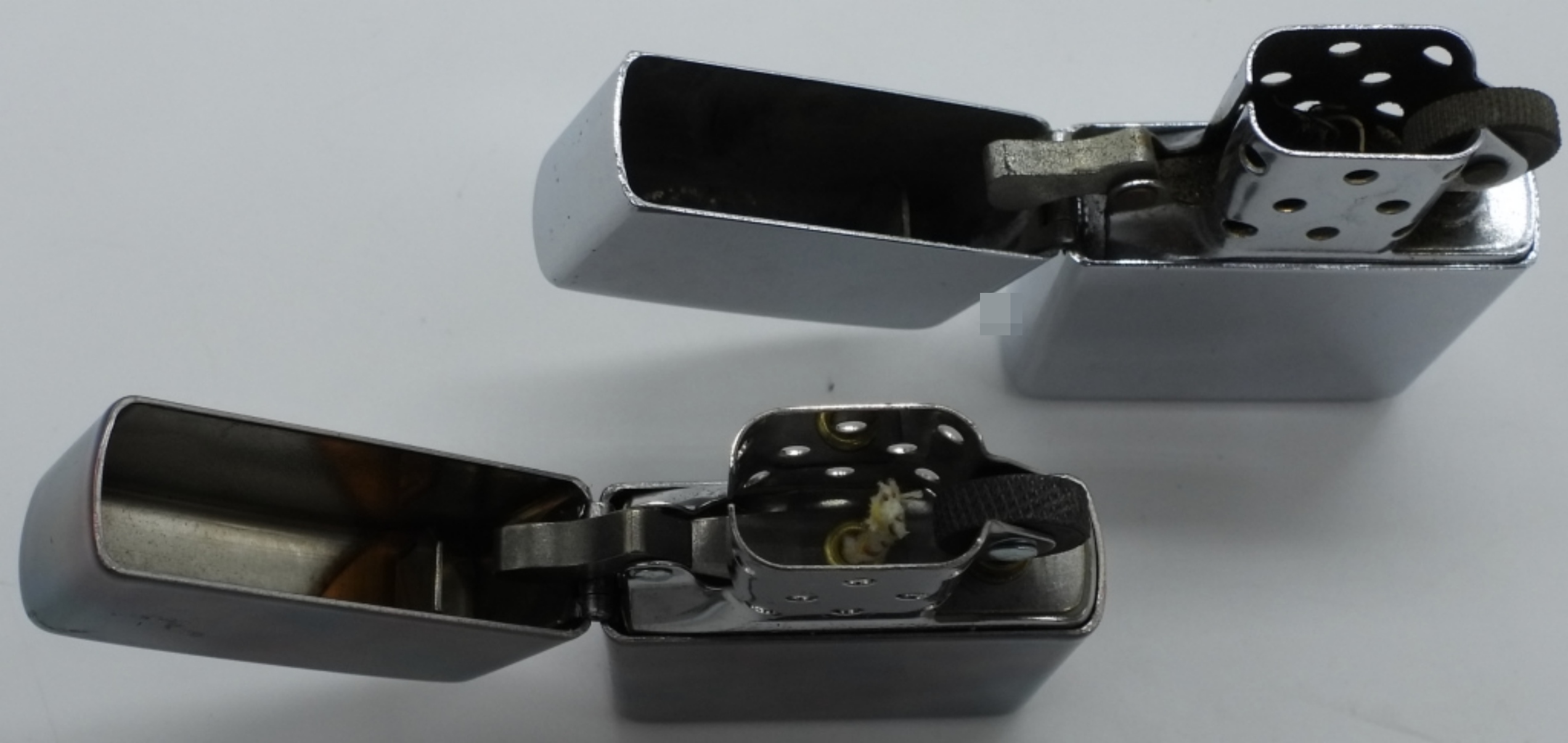 Zippo Chrome Lighters Pair, 2006 & 2013