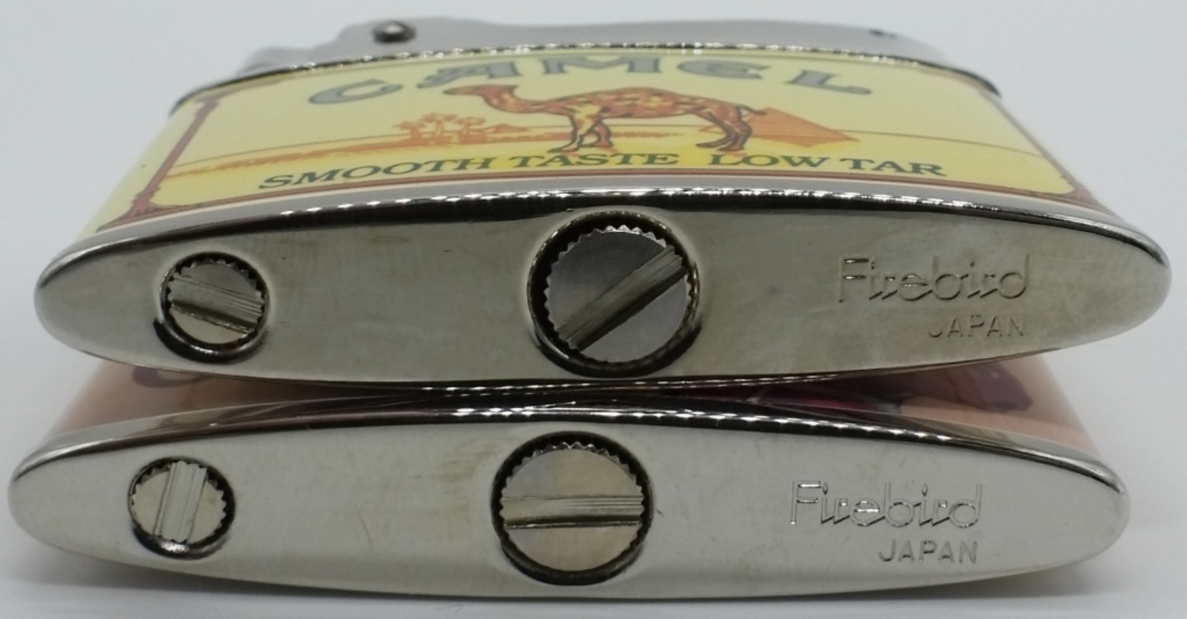 Pair Camel Cigarette Chrome Lighters