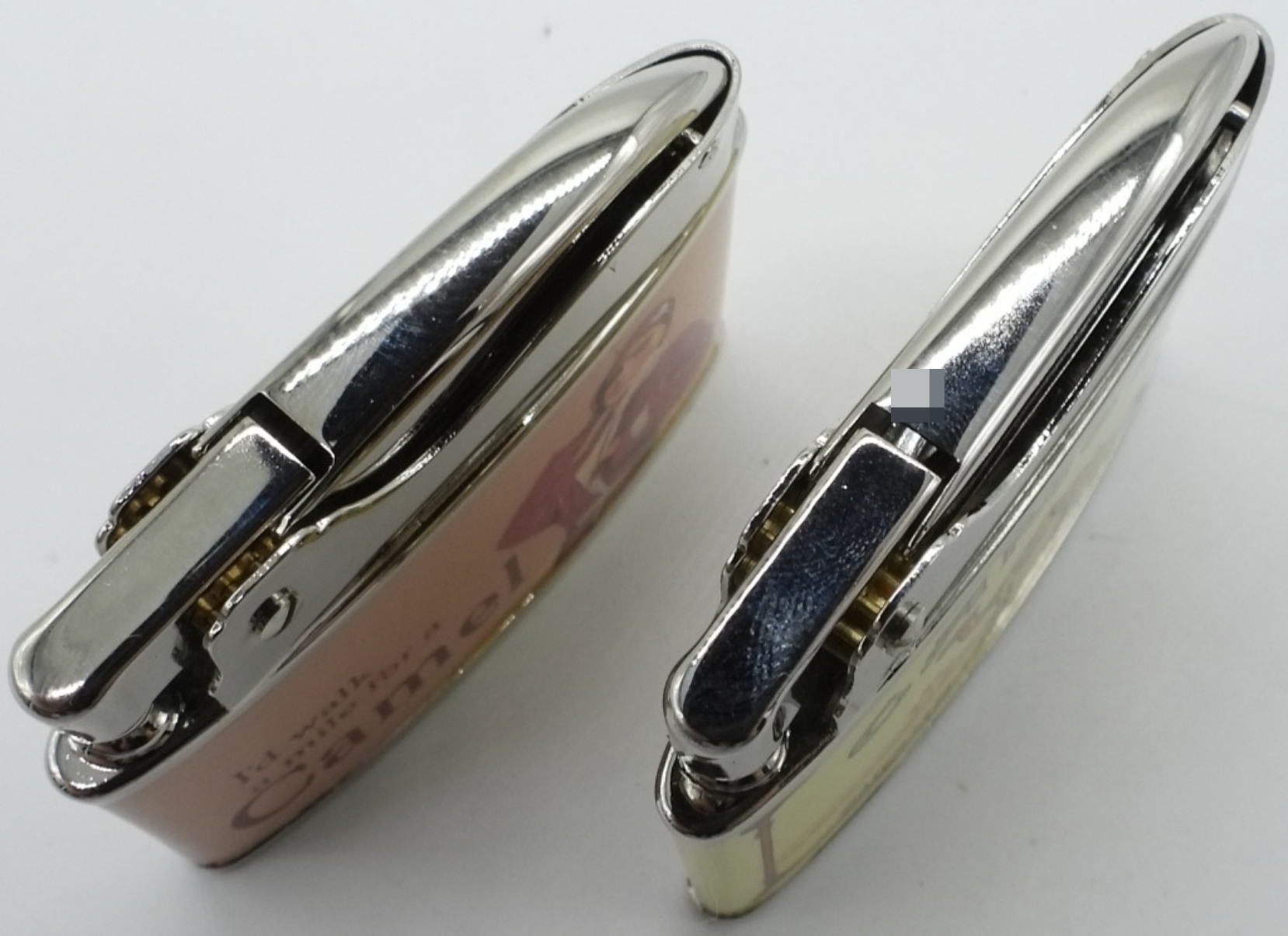 Pair Camel Cigarette Chrome Lighters