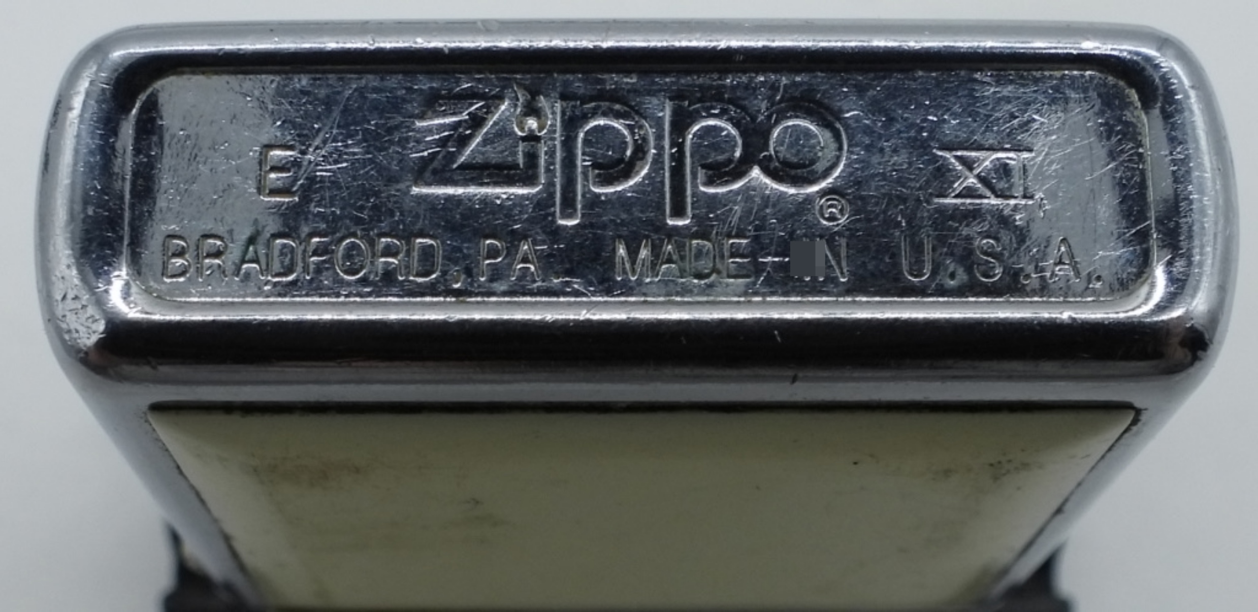 Zippo Chrome Lighter with Scrimshaw Design